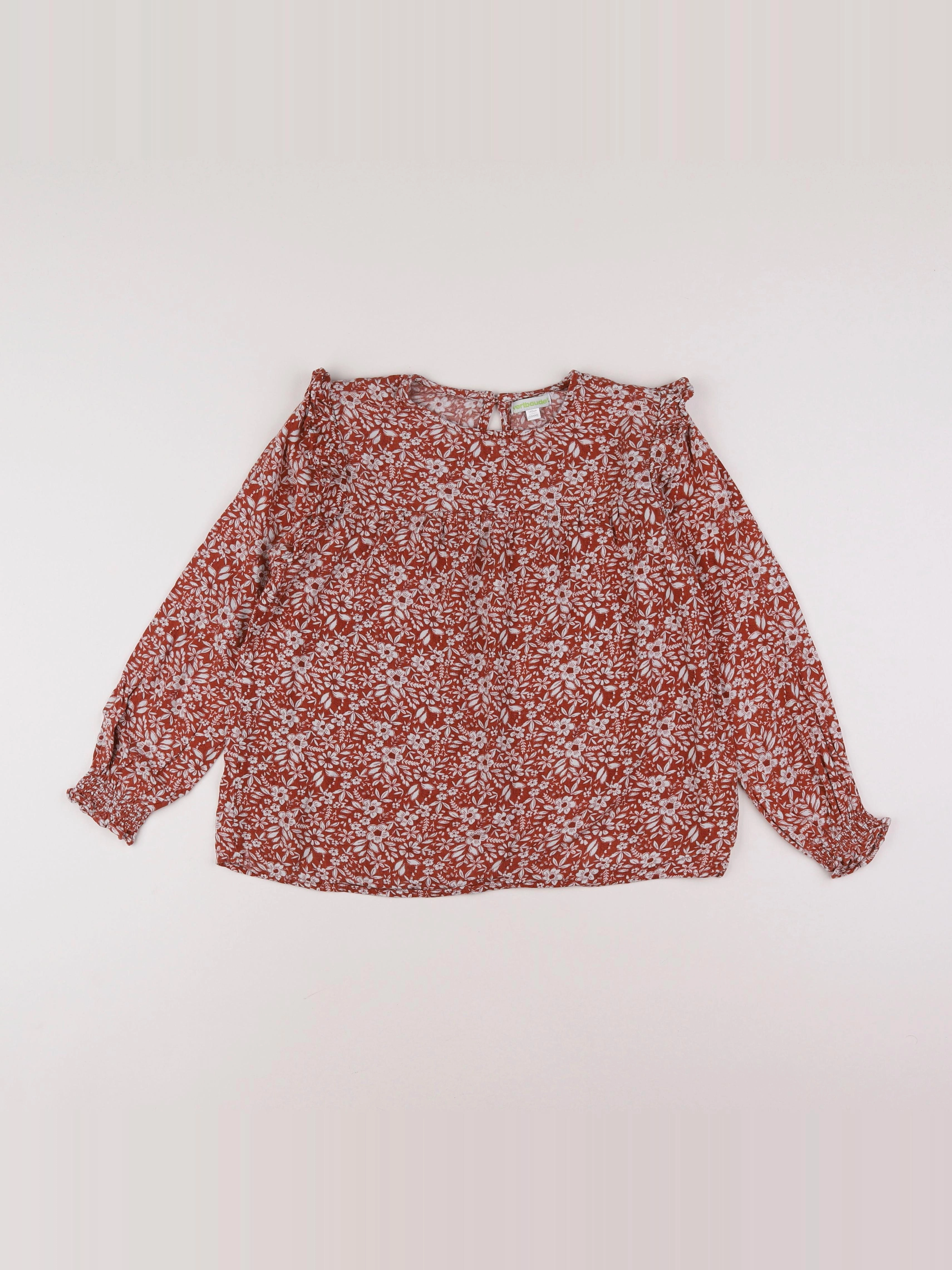 Vertbaudet - blouse blanc, rouge - 10 ans