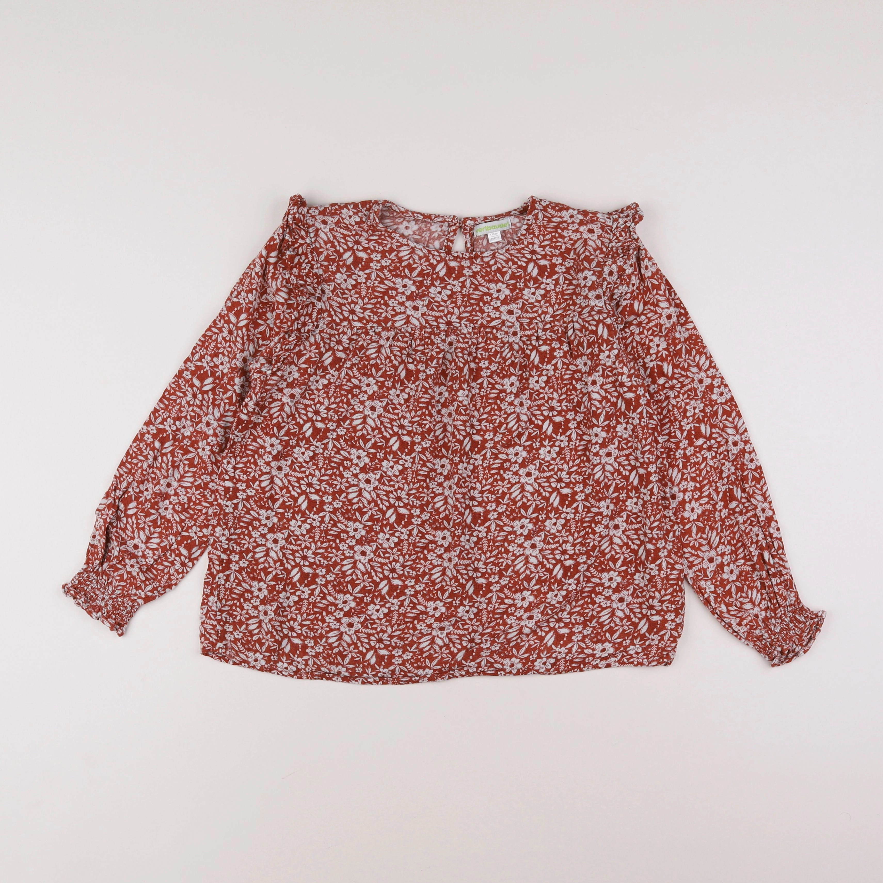 Vertbaudet - blouse blanc, rouge - 10 ans
