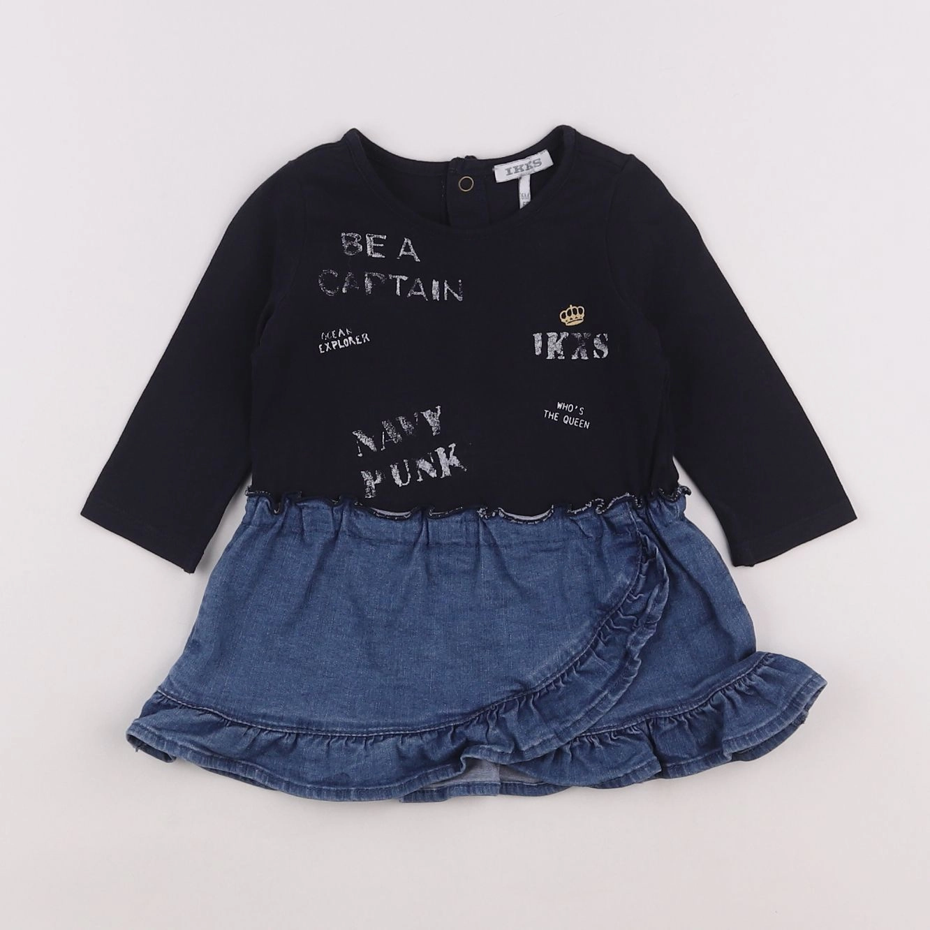IKKS - robe bleu - 6 mois