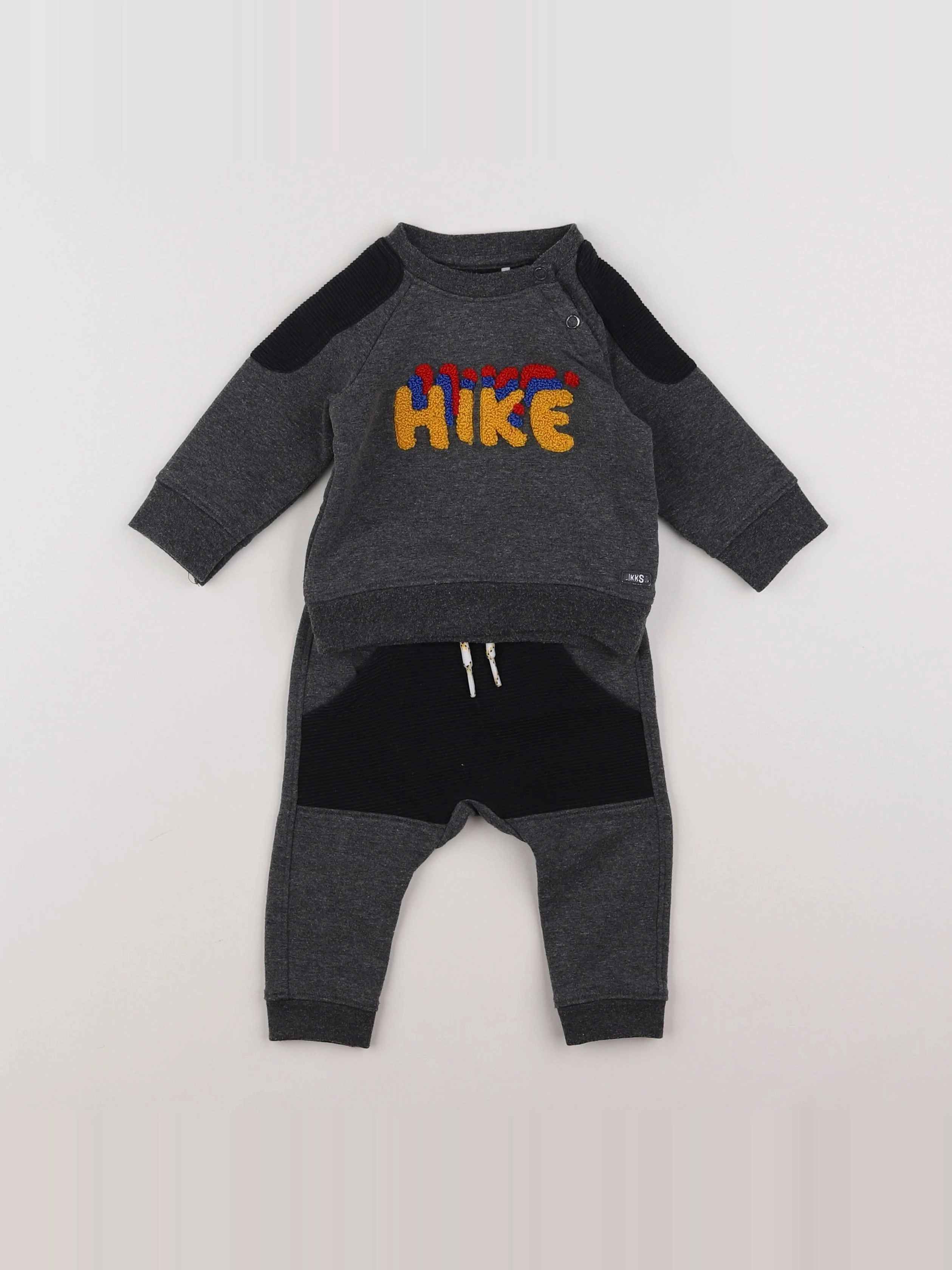 IKKS - ensemble gris, noir - 3 mois