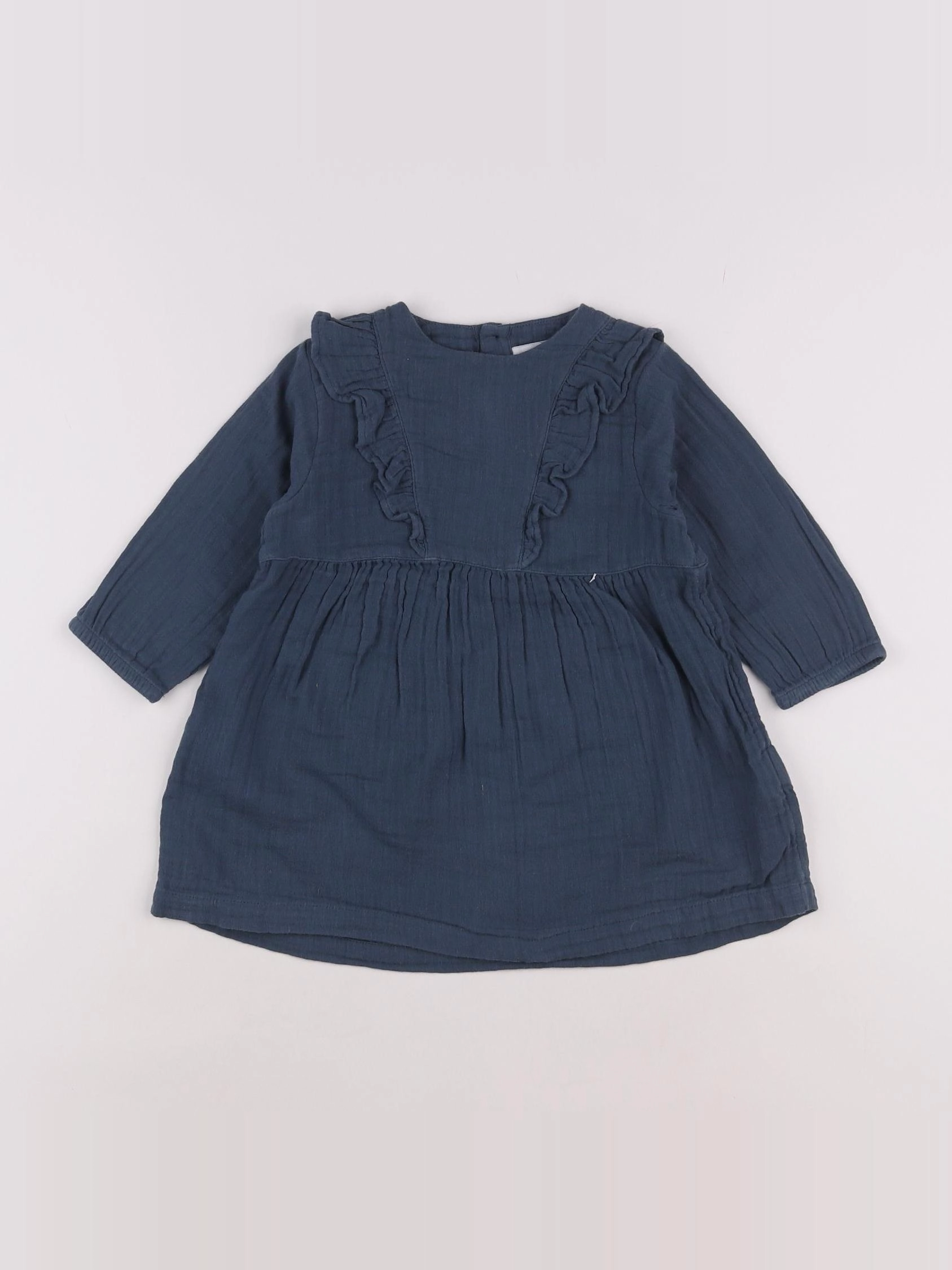 Petit Bateau - robe bleu - 18 mois