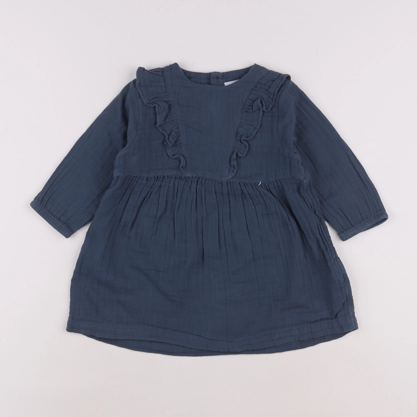 Petit Bateau - robe bleu - 18 mois