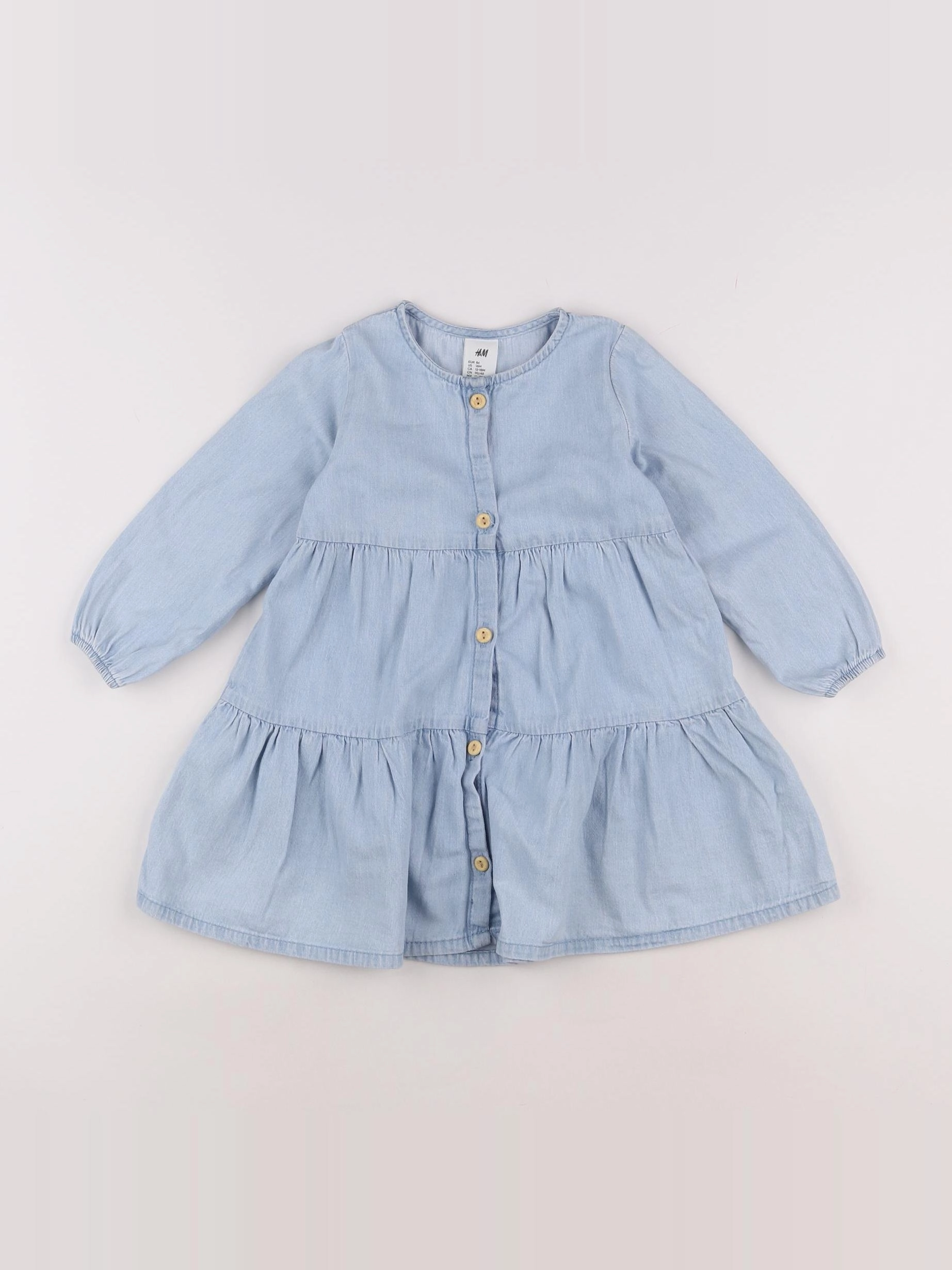 H&M - robe bleu - 12/18 mois