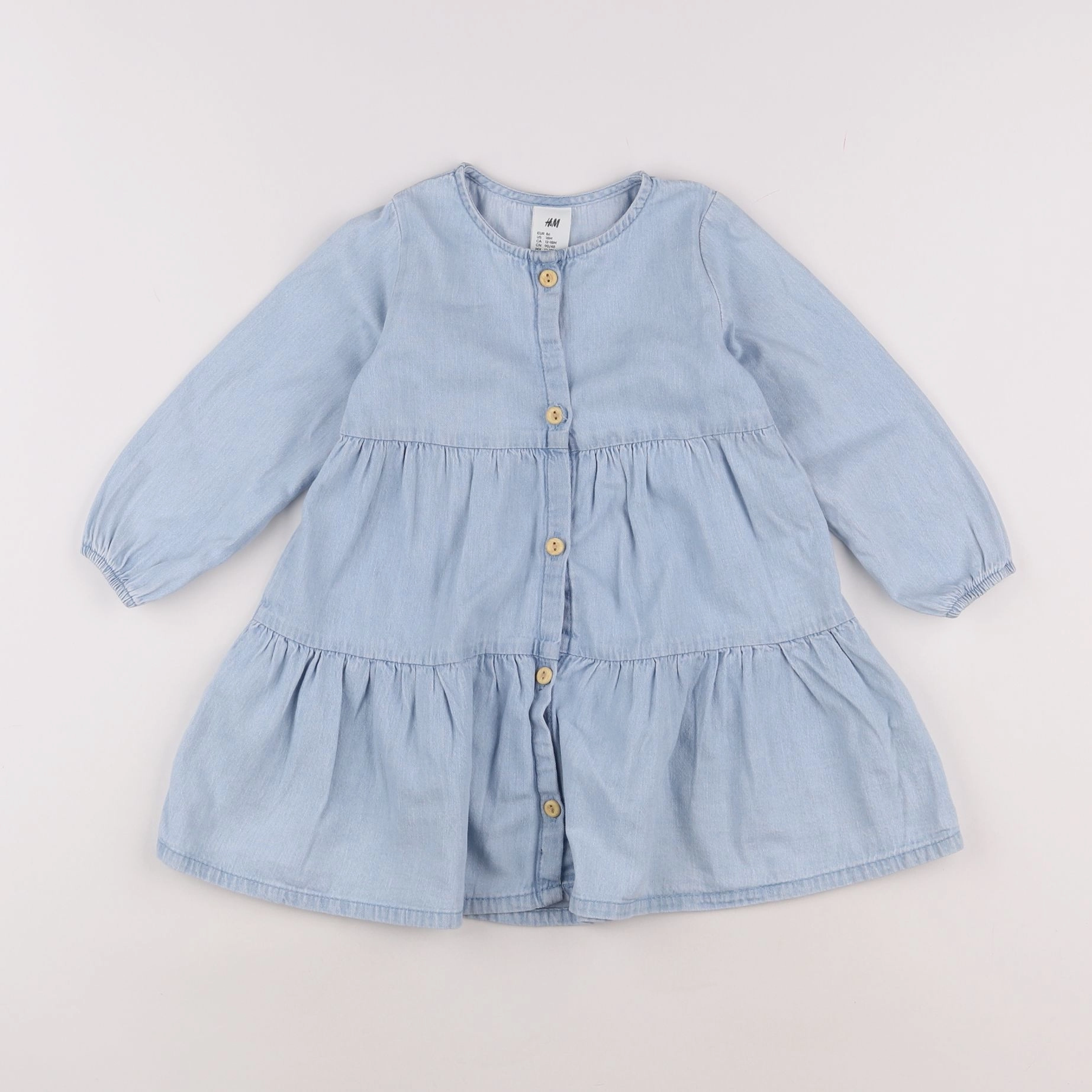 H&M - robe bleu - 12/18 mois