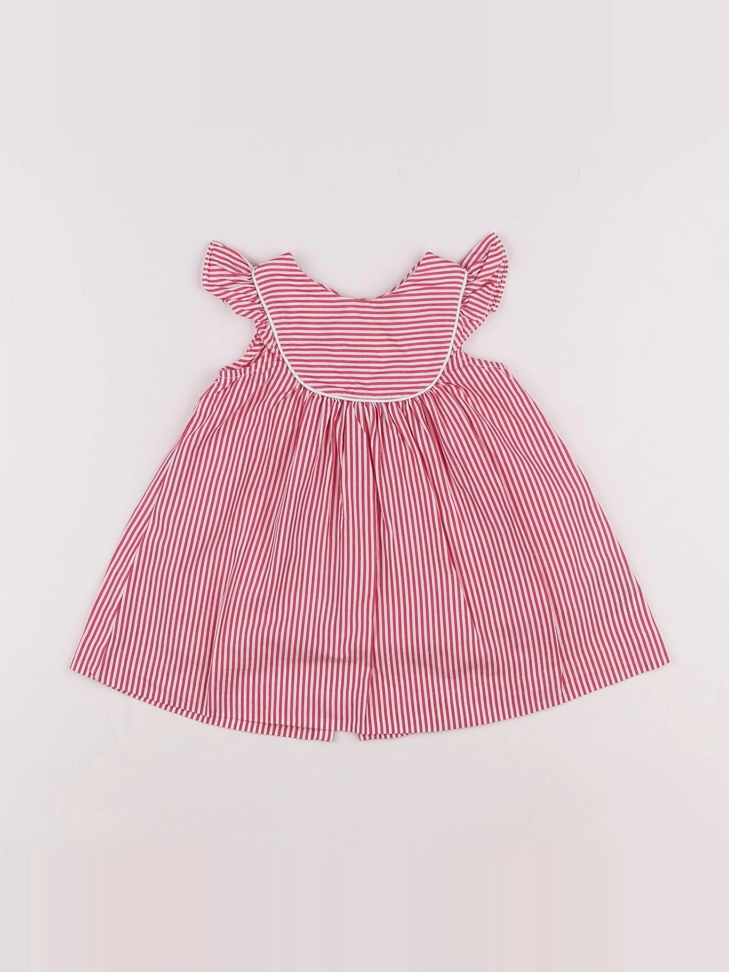 Jacadi - robe blanc, rouge - 6 mois