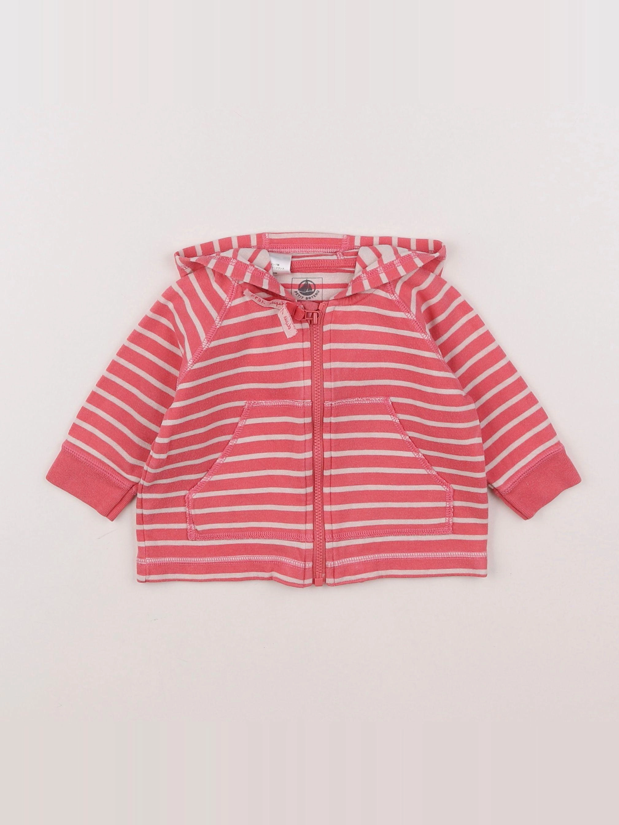 Petit Bateau - sweat rose - 6 mois