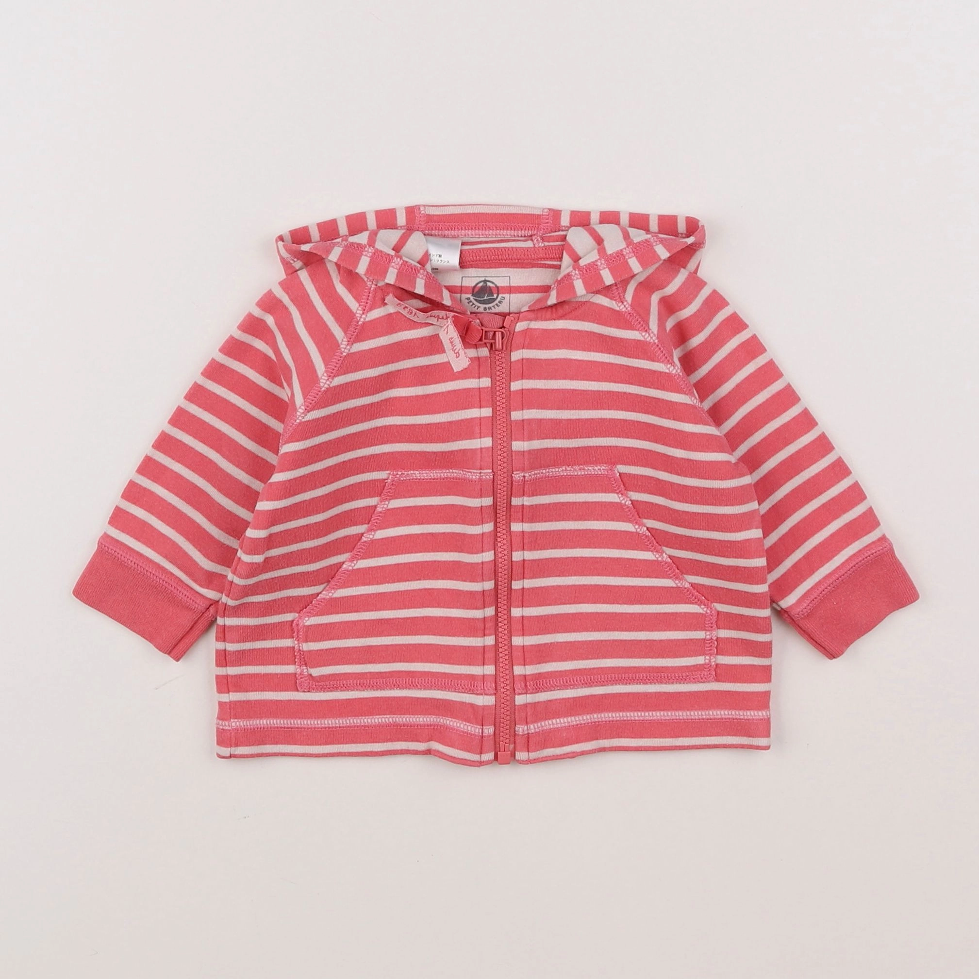 Petit Bateau - sweat rose - 6 mois