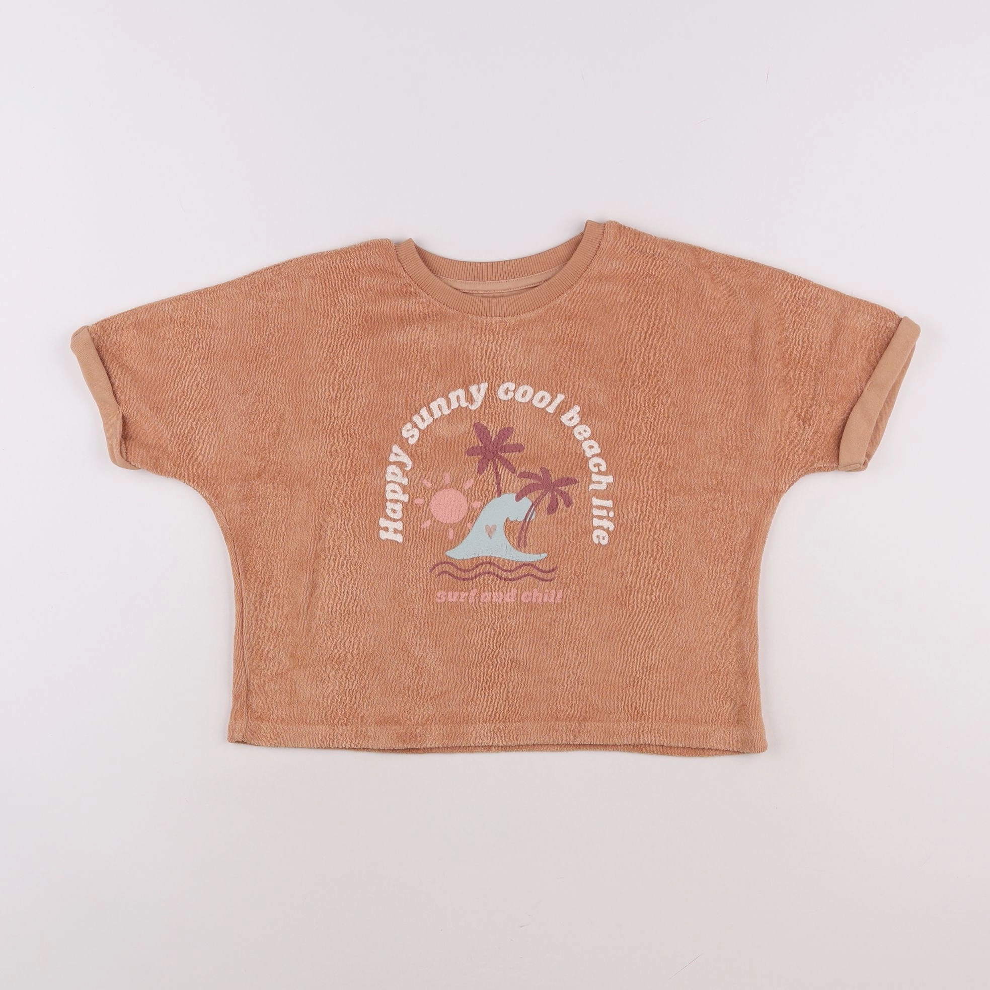 Vertbaudet - tee-shirt marron - 6 ans