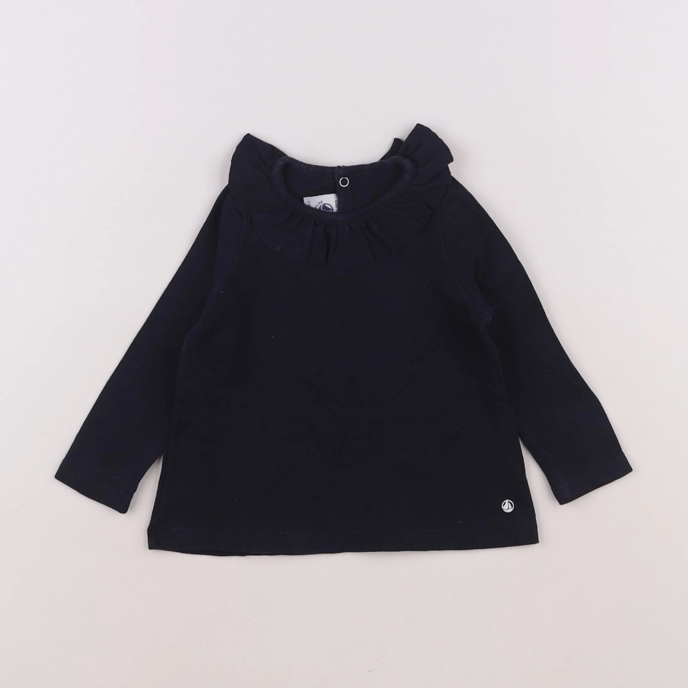 Petit Bateau - tee-shirt bleu - 12 mois