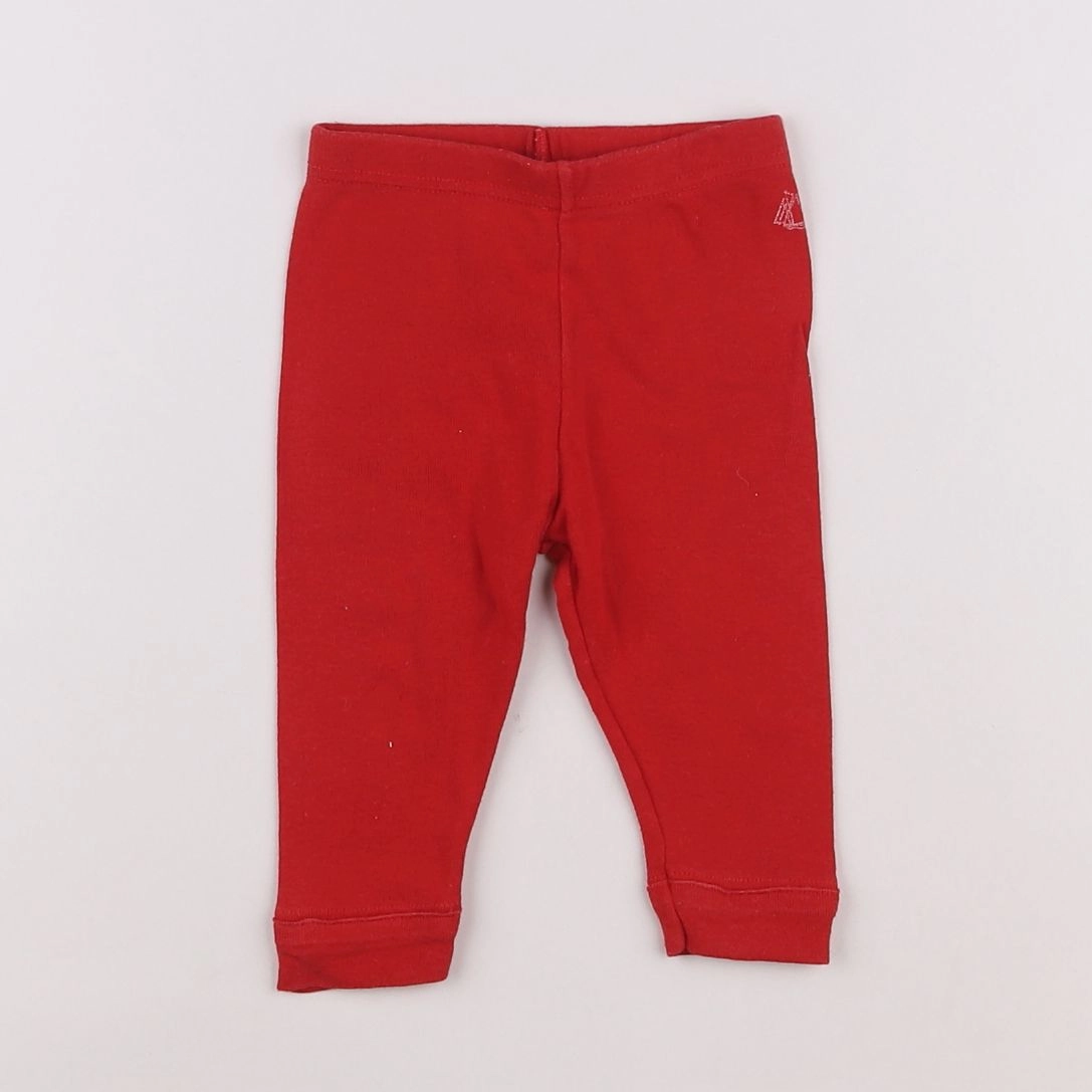 Petit Bateau - legging rouge - 6 mois