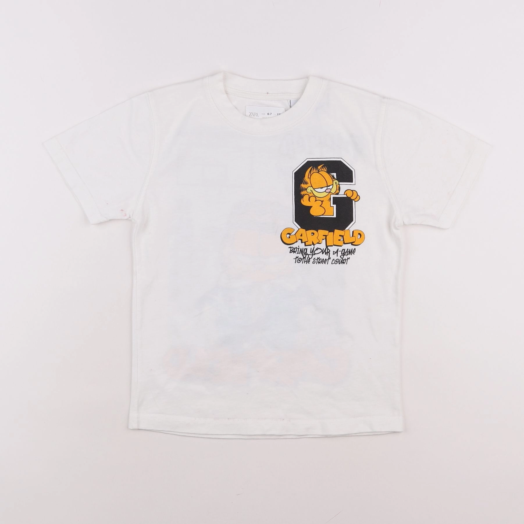 Zara - tee-shirt imprimé au dos blanc - 6/7 ans