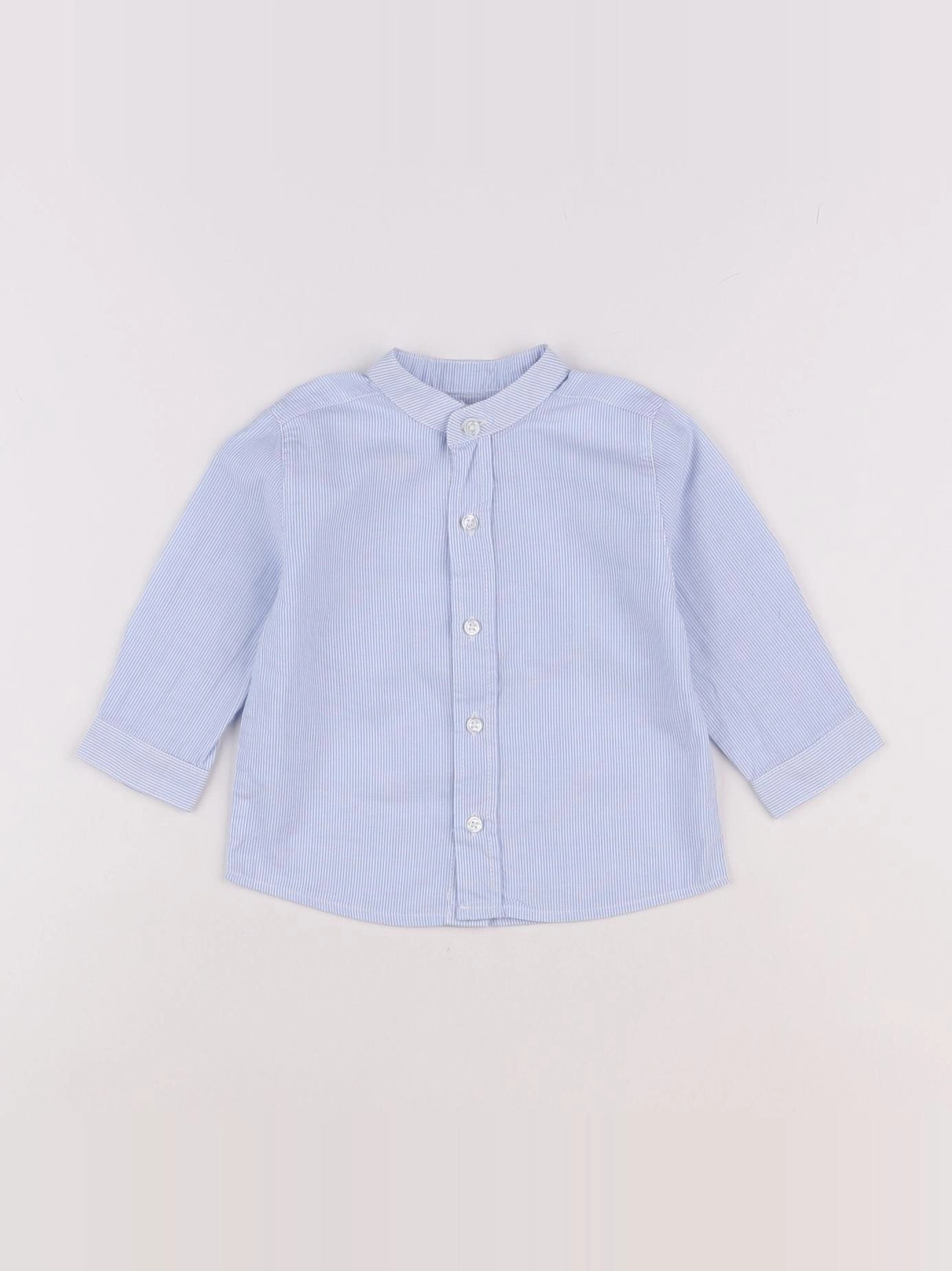Boutchou - chemise bleu - 6 mois