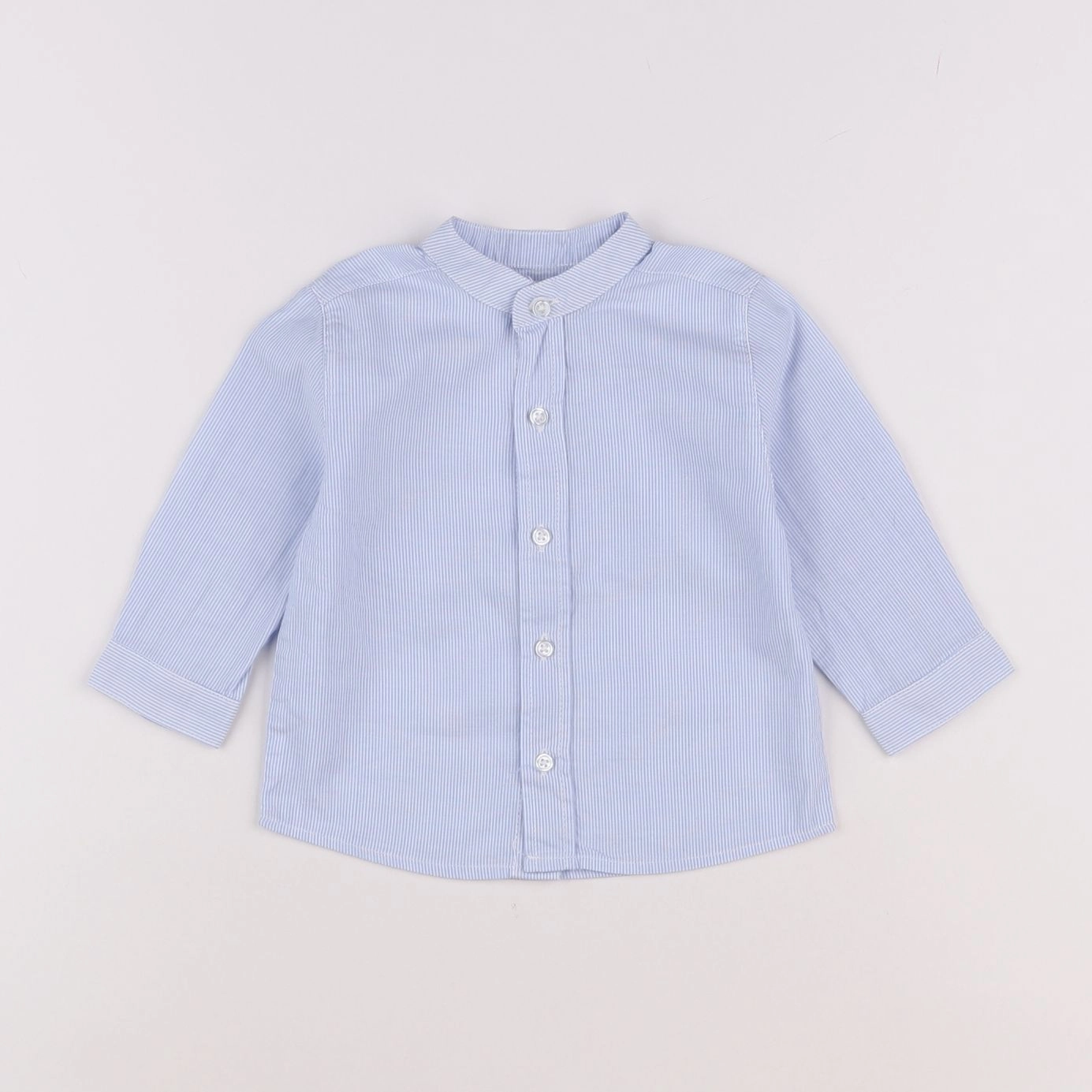 Boutchou - chemise bleu - 6 mois