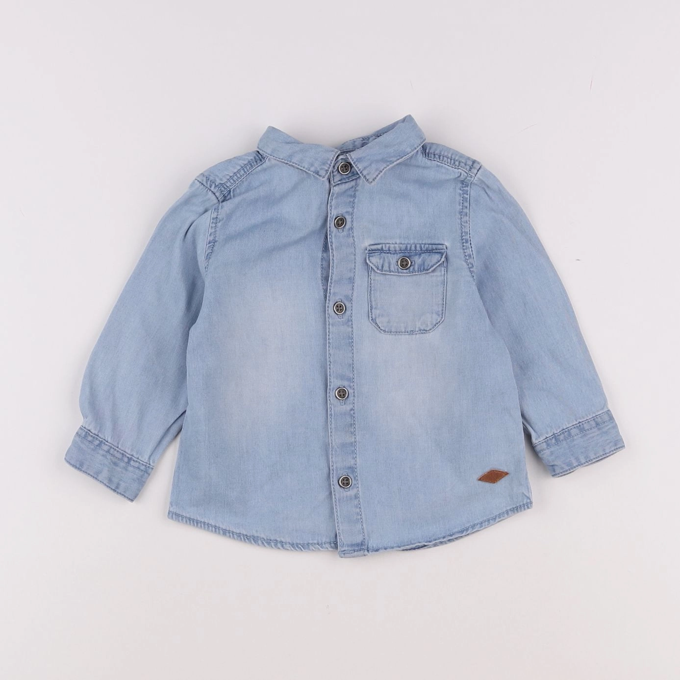 Zara - chemise bleu - 6/9 mois