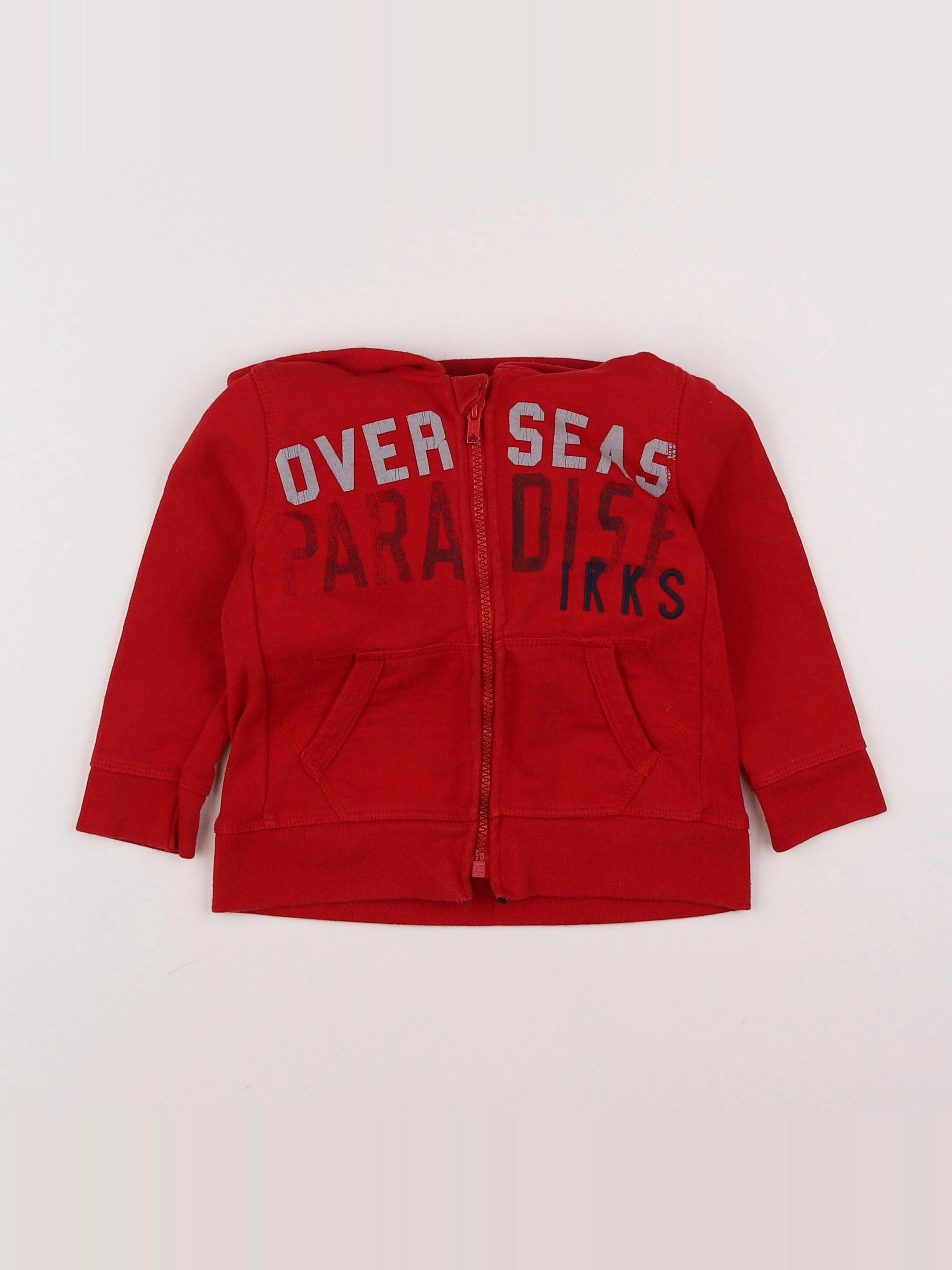 IKKS - sweat imprimé au dos rouge - 2 ans