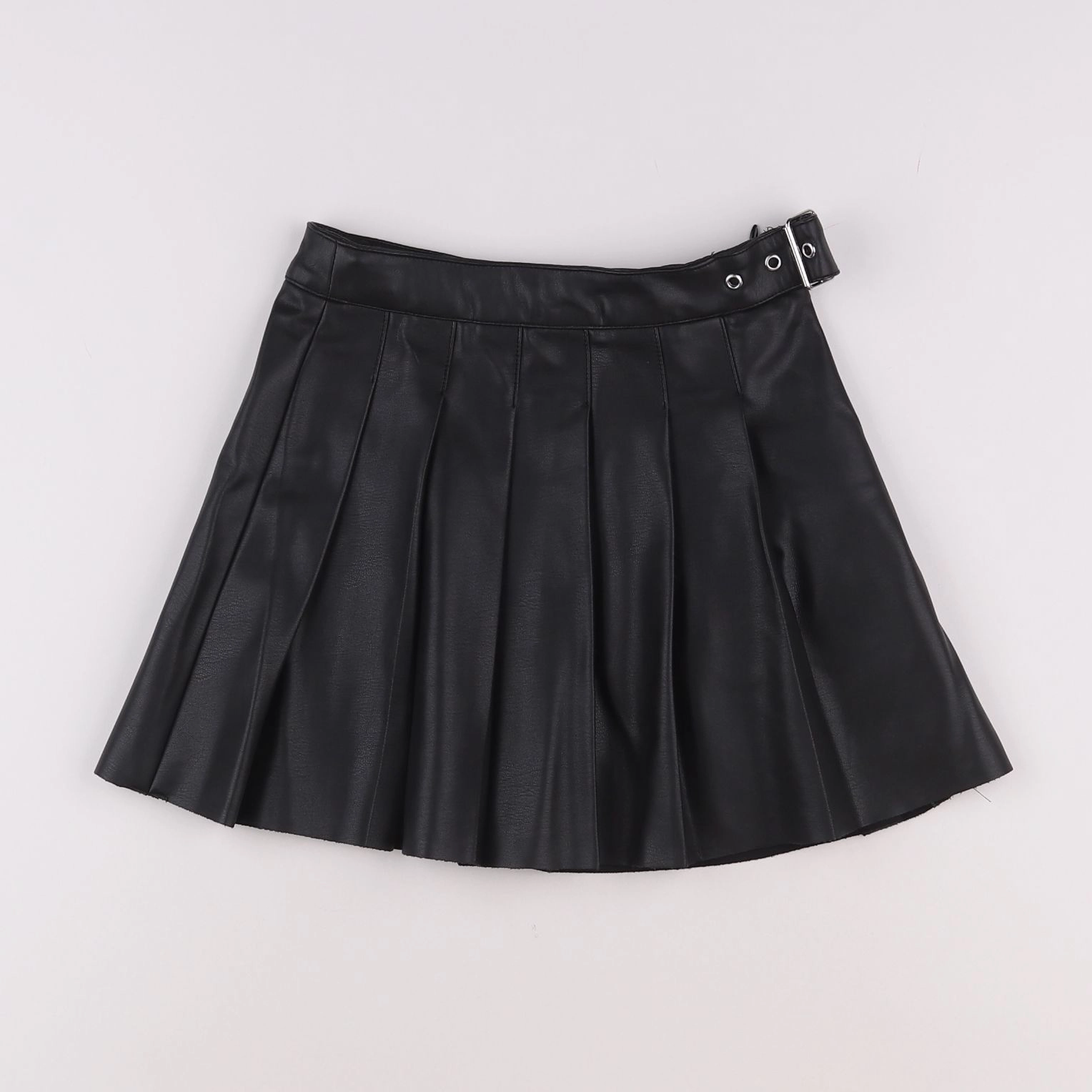 Zara - jupe simili cuir noir - 7 ans