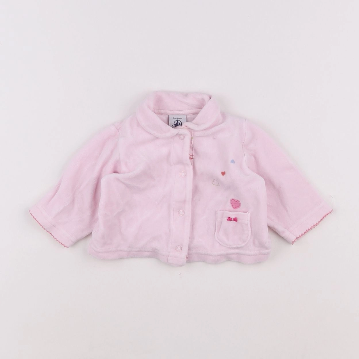 Petit Bateau - gilet rose - 3 mois