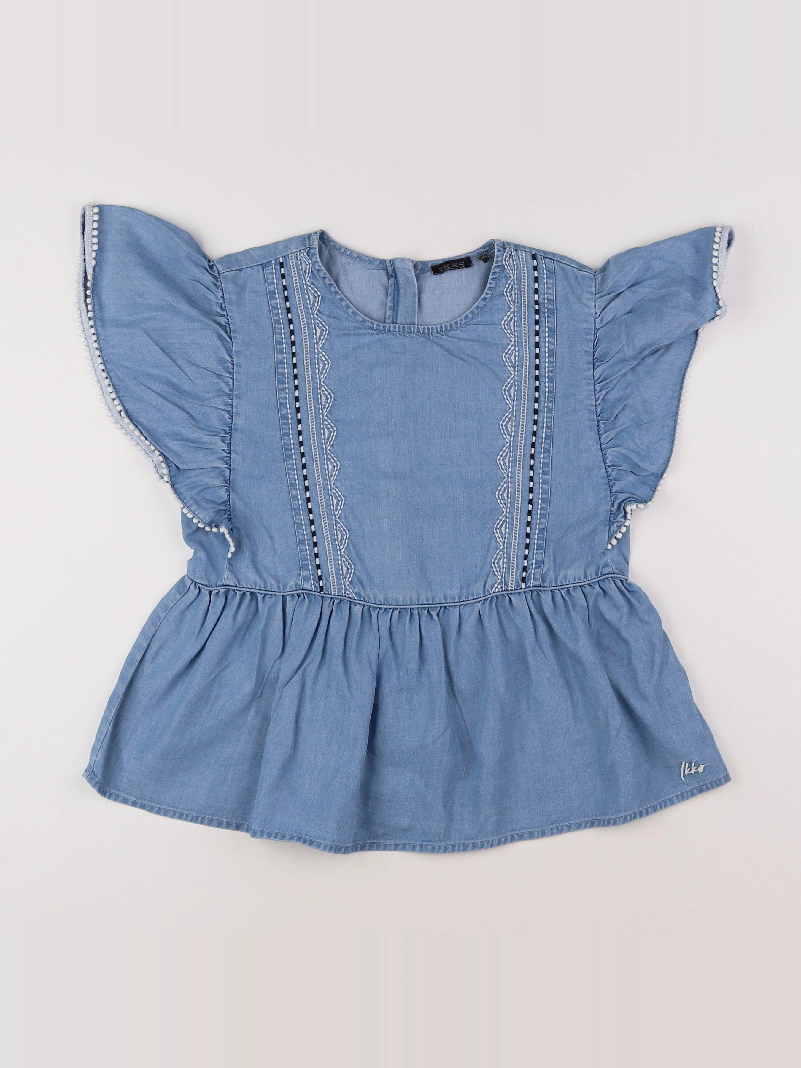 IKKS - blouse bleu - 12 ans