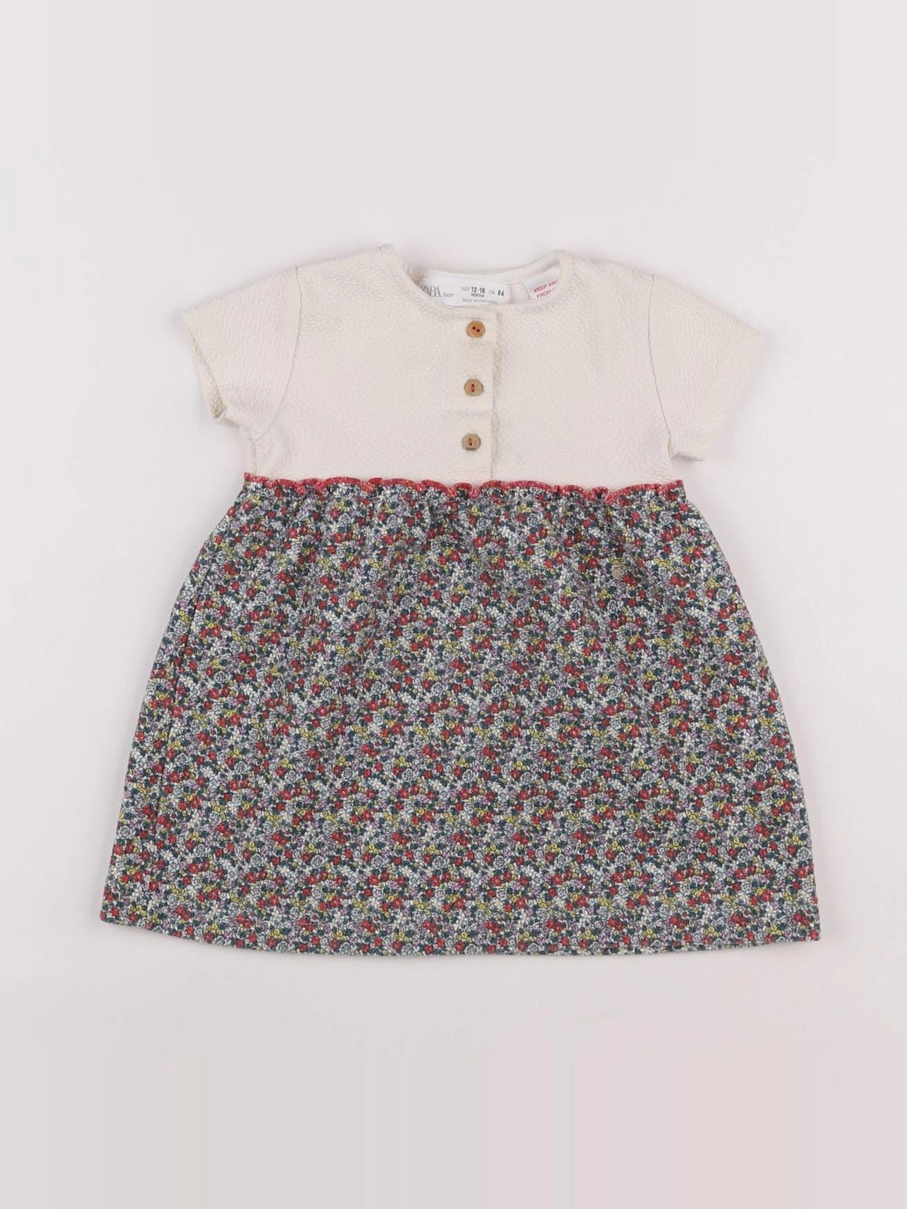 Zara - robe multicolore - 12/18 mois