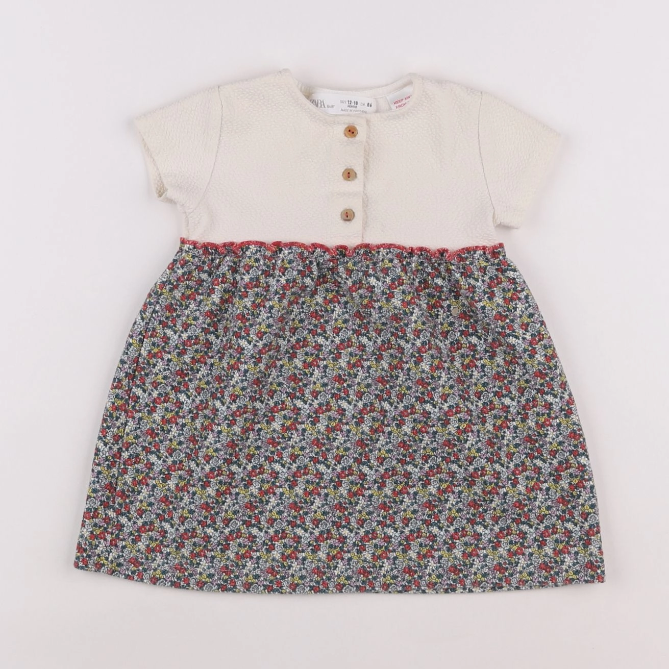 Zara - robe multicolore - 12/18 mois