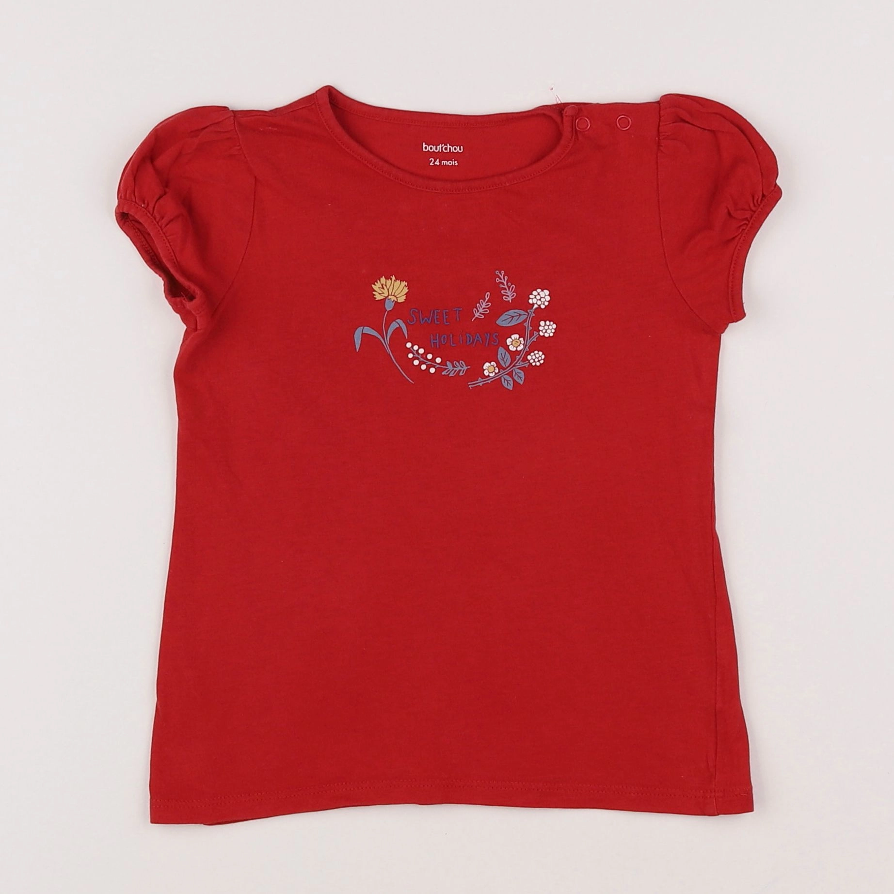 Jacadi - tee-shirt rouge - 2 ans