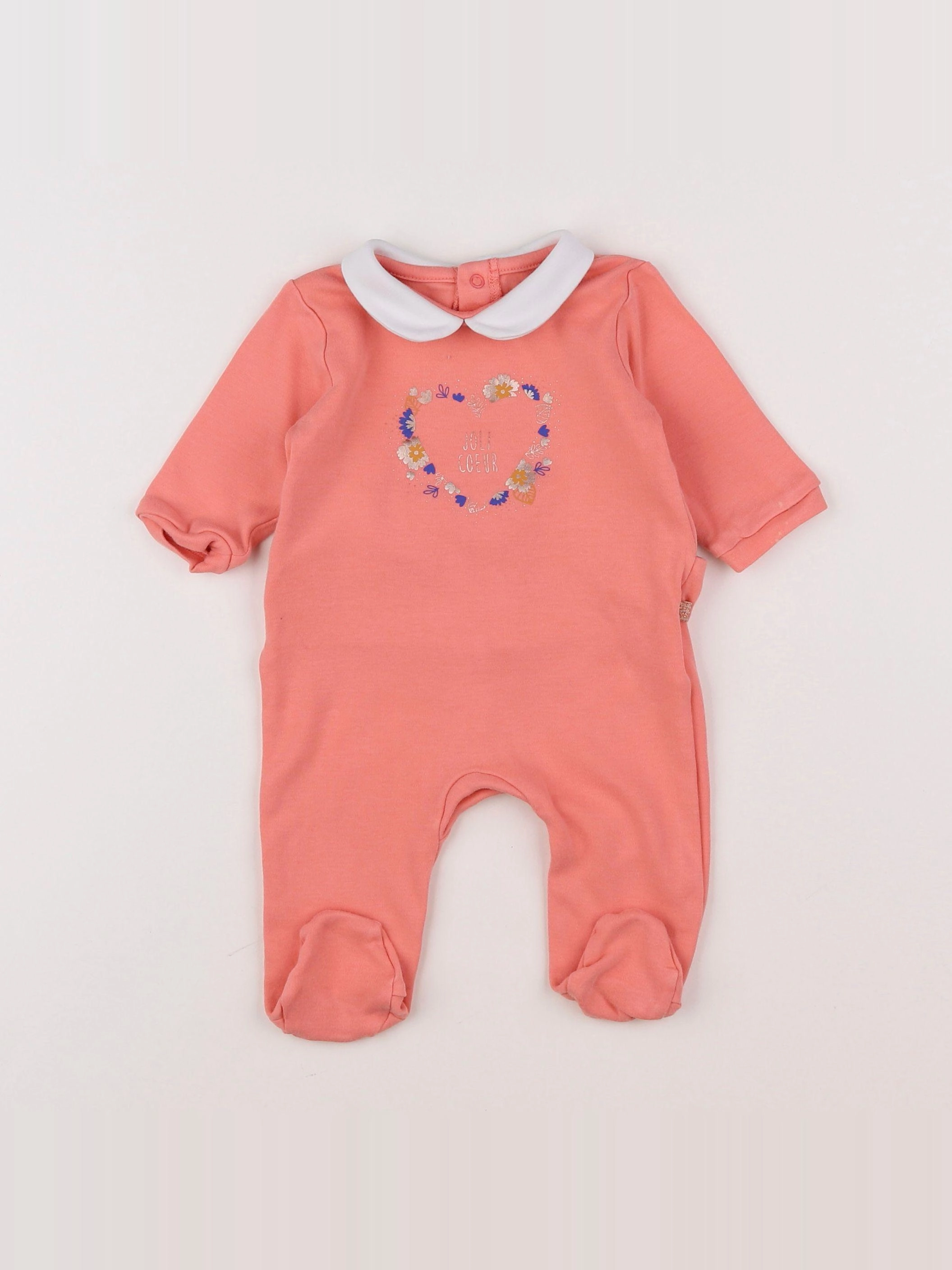Carrément Beau - pyjama coton rose - 3 mois