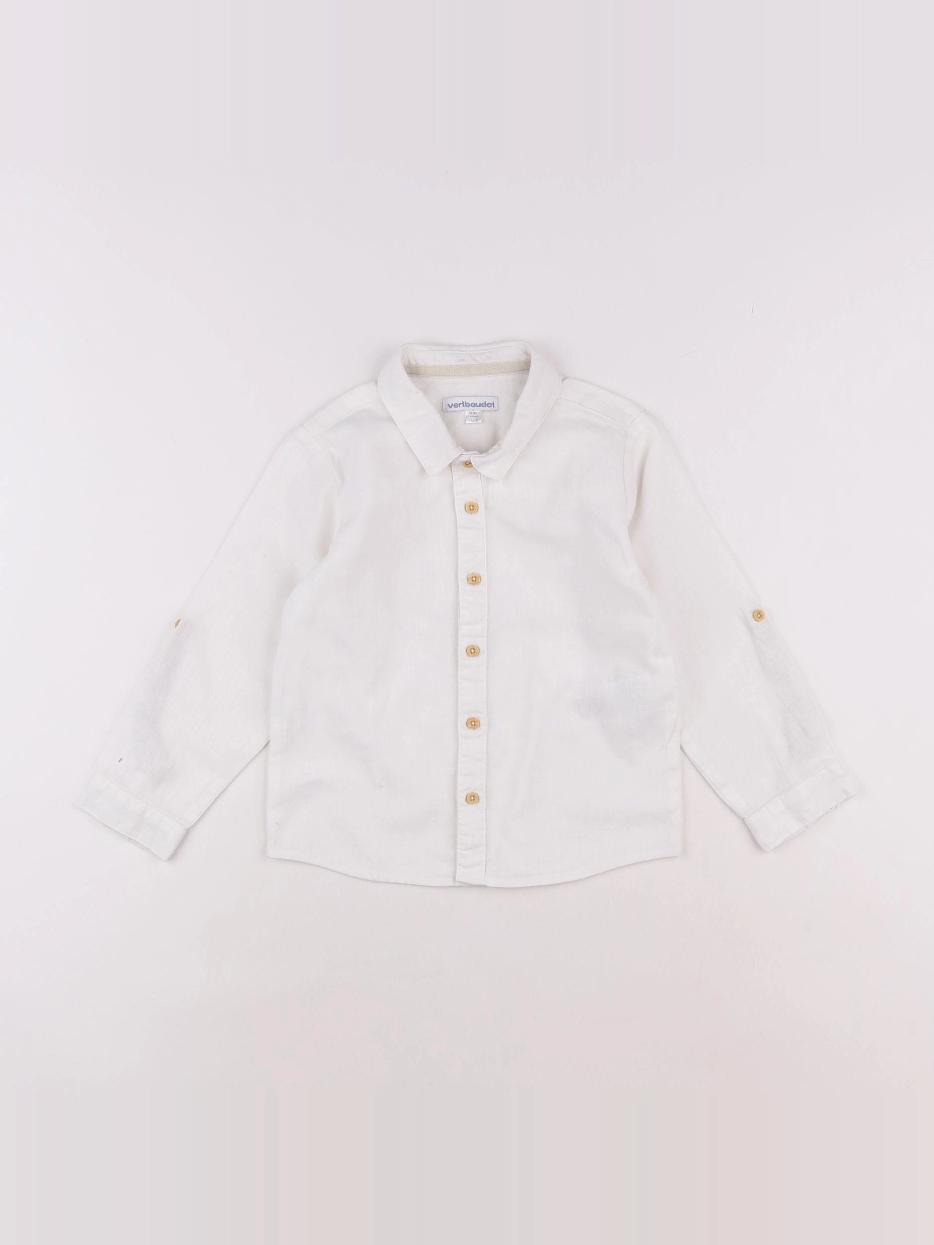 Vertbaudet - chemise blanc - 3 ans