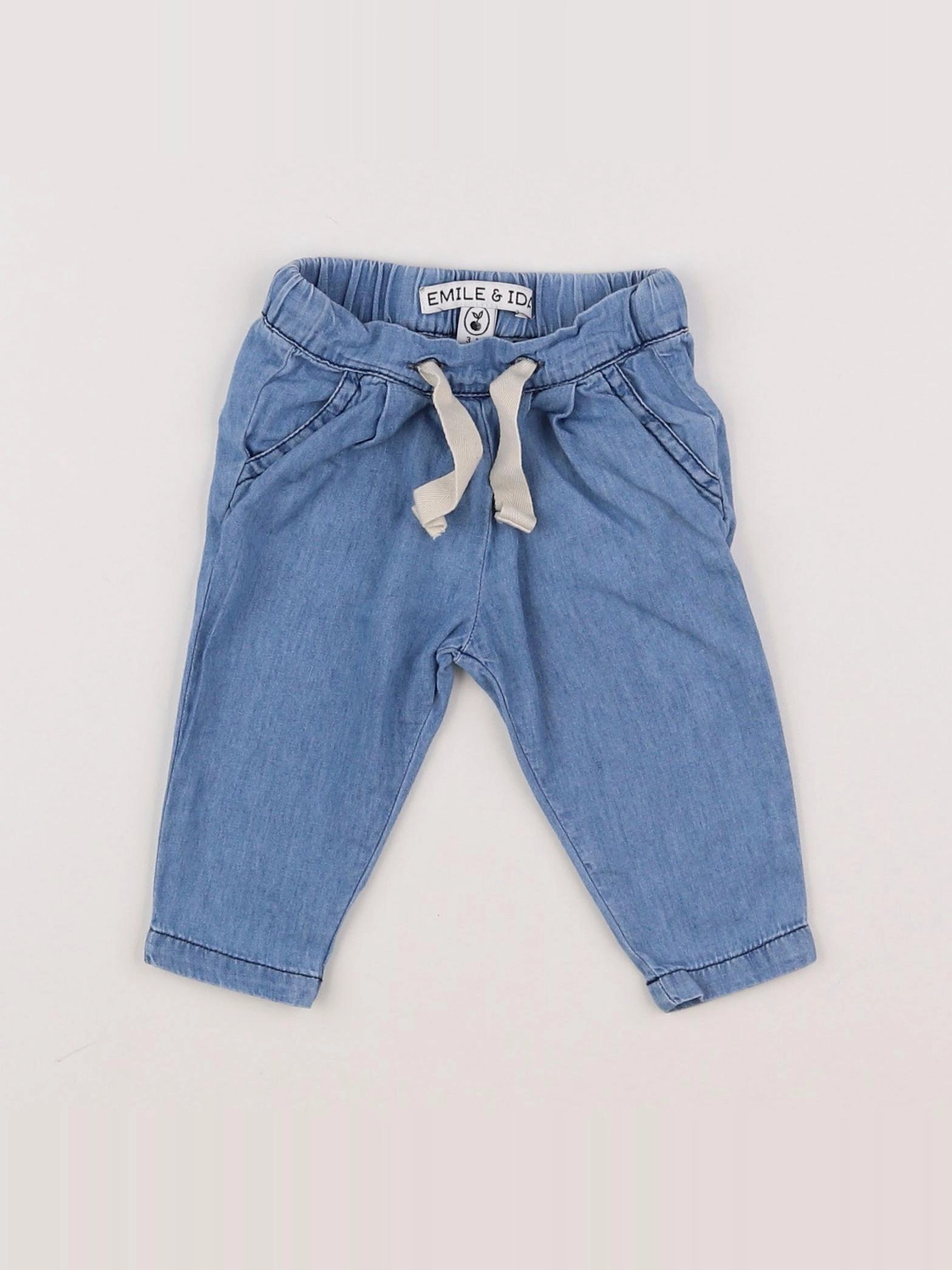 Emile et Ida - pantalon bleu - 3 mois