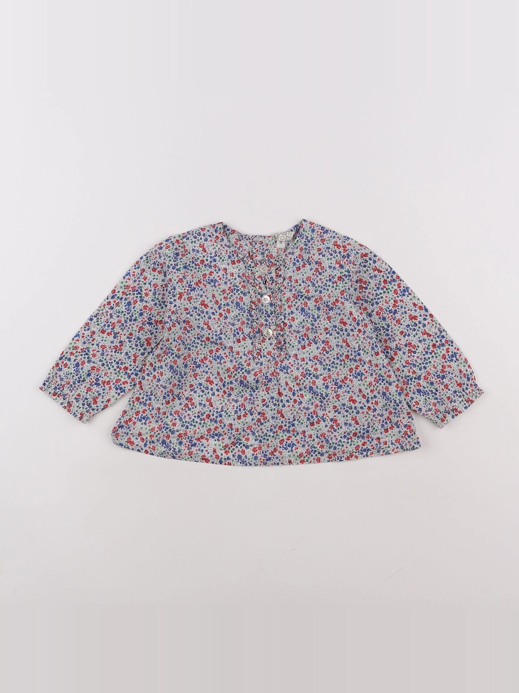 Bonton - blouse multicolore - 18 mois