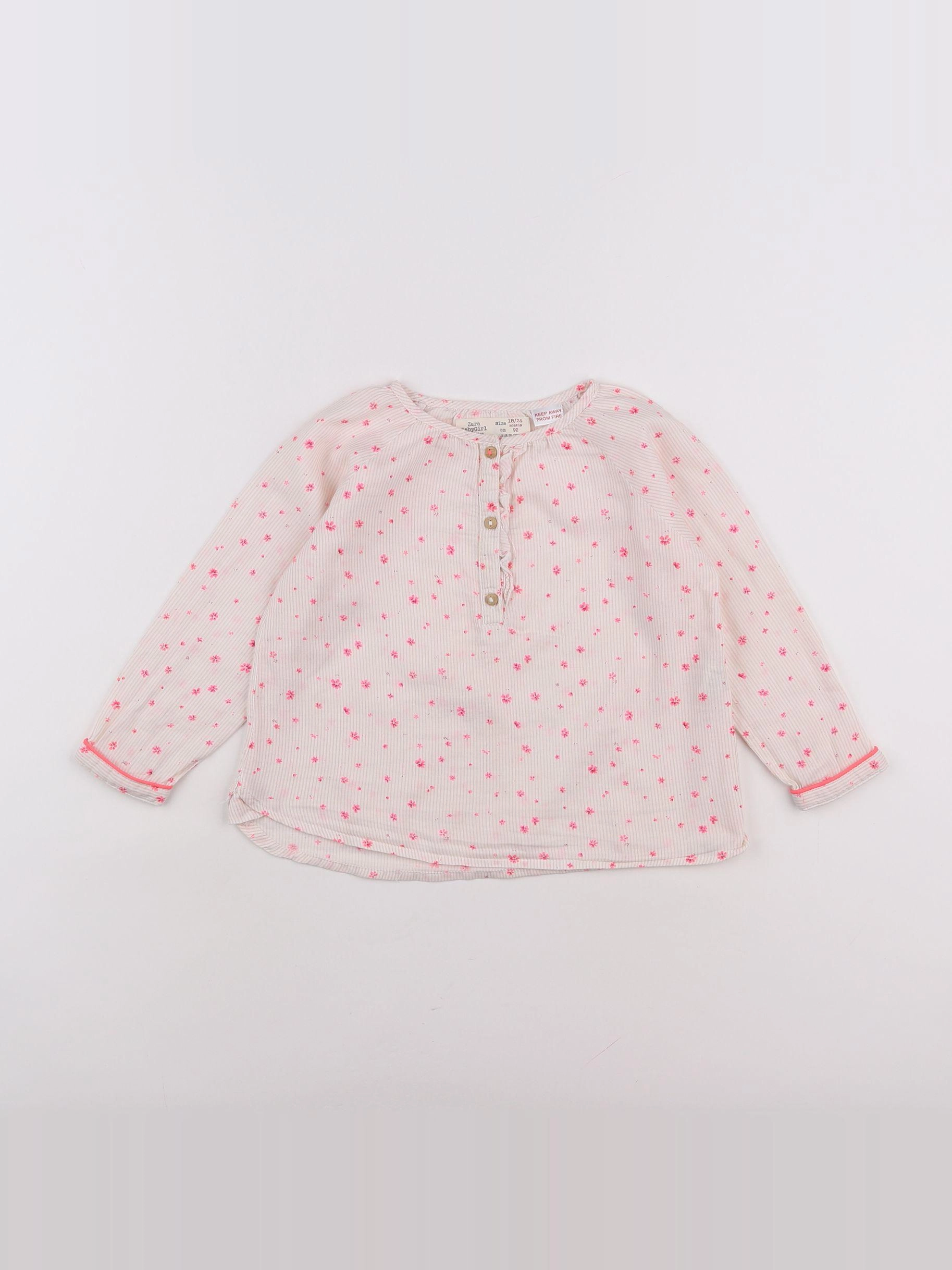 Zara - blouse rose - 18 mois à 2 ans