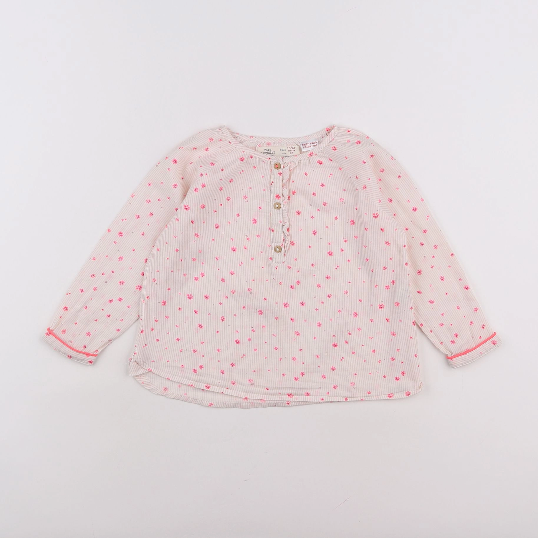 Zara - blouse rose - 18 mois à 2 ans