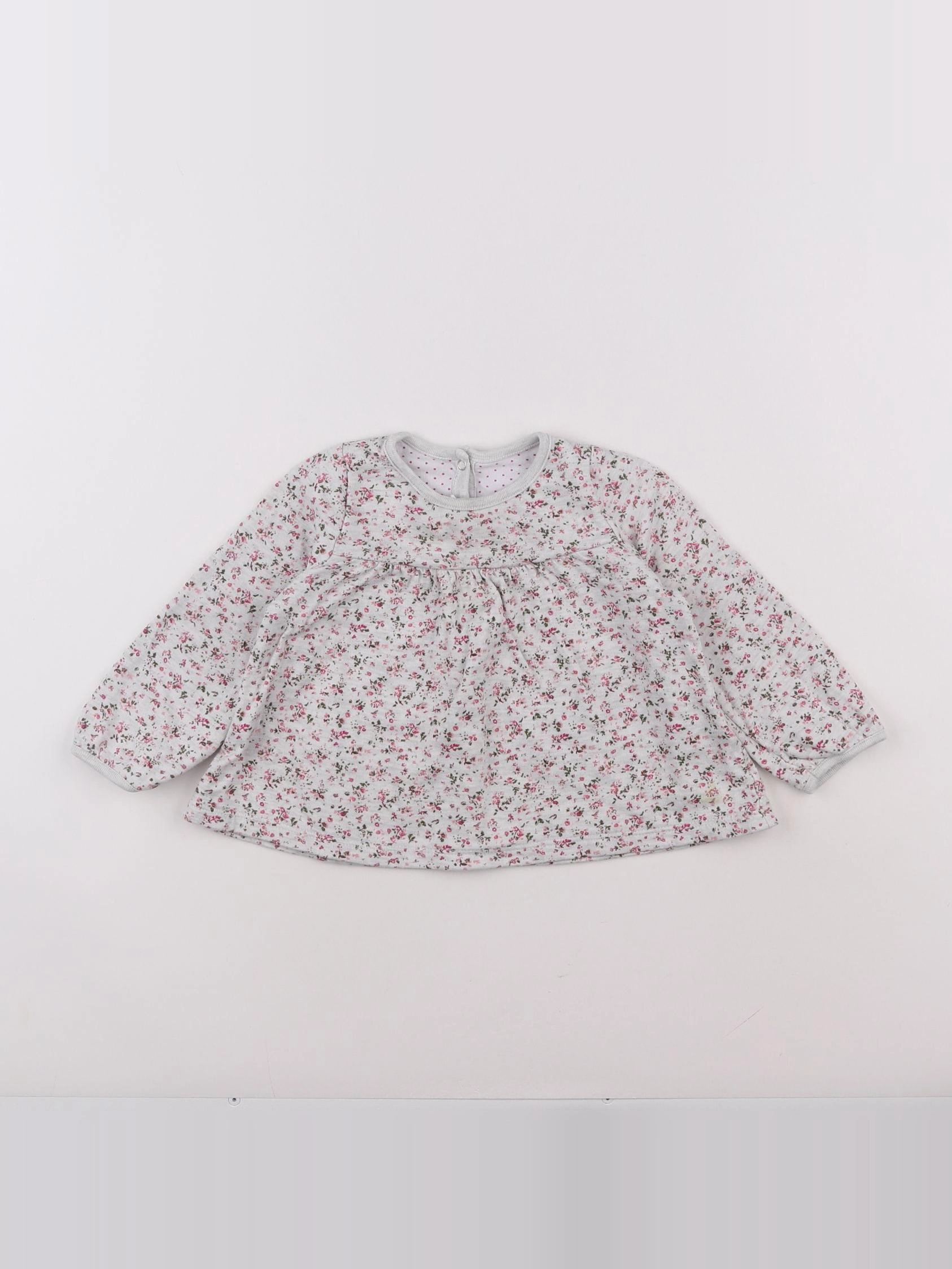 Petit Bateau - tee-shirt gris - 18 mois
