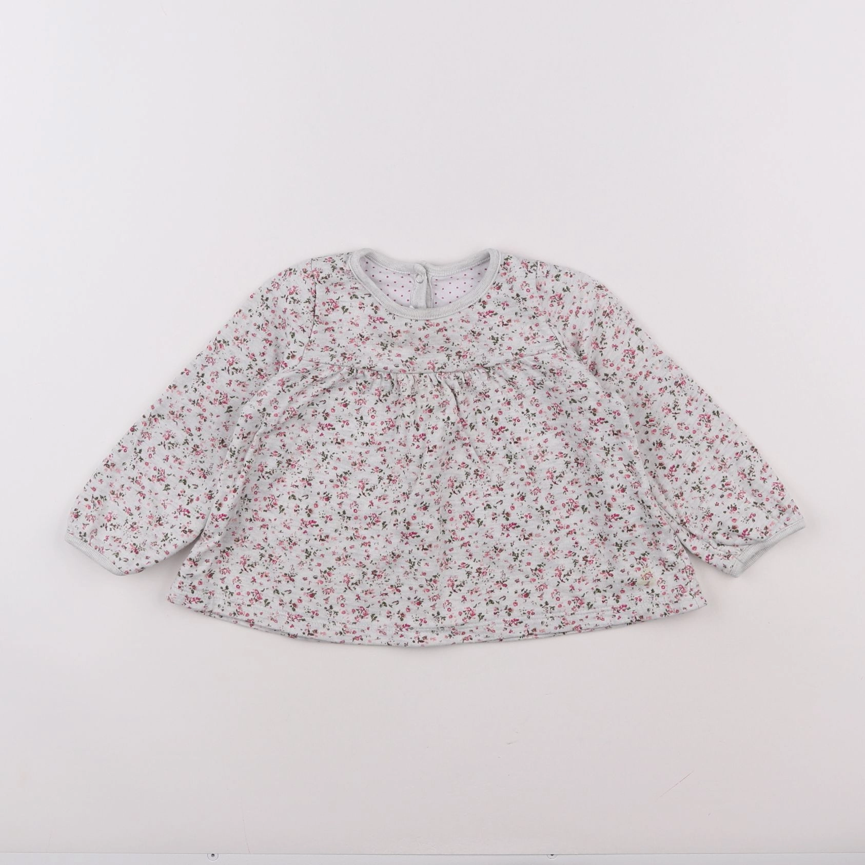 Petit Bateau - tee-shirt gris - 18 mois