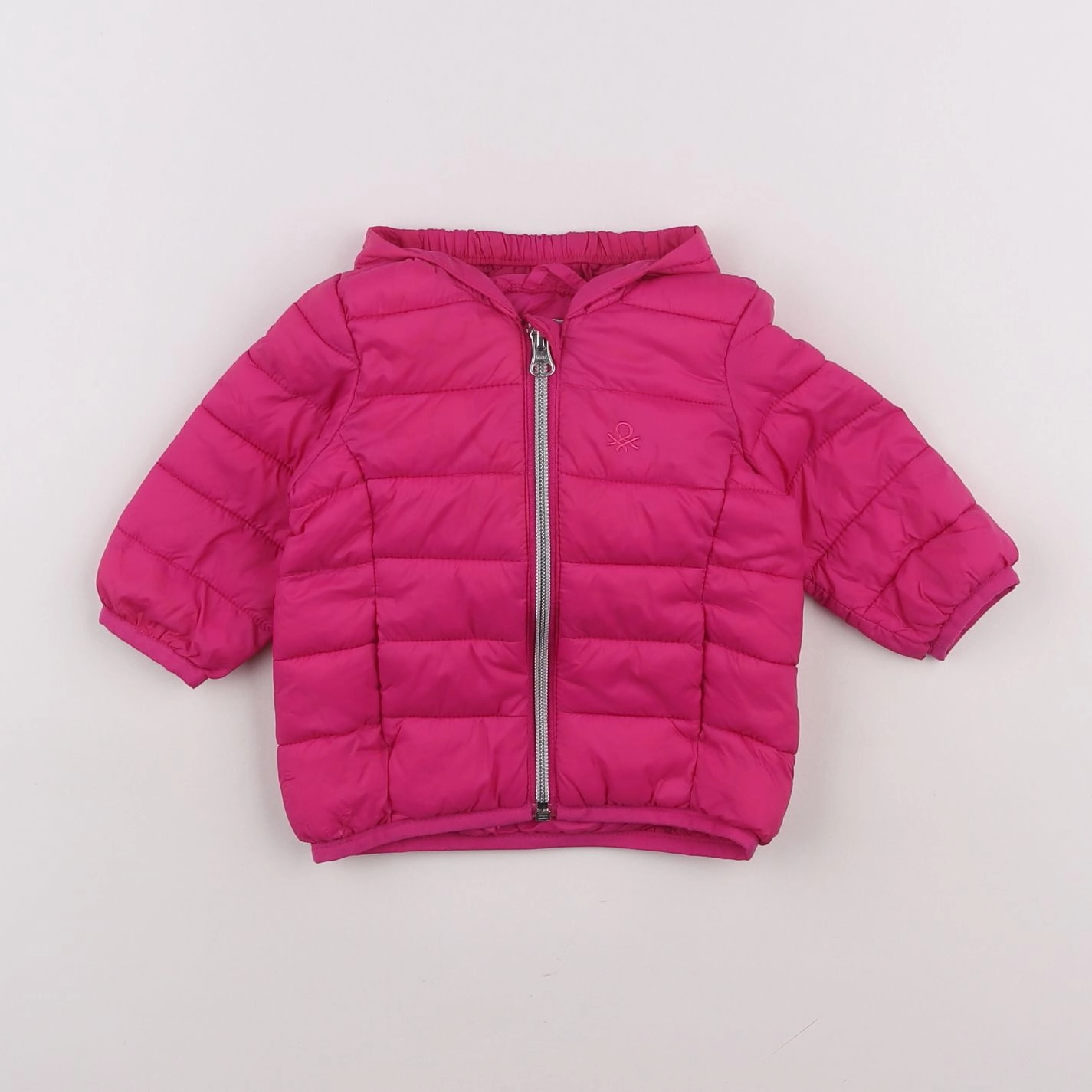 Benetton - doudoune rose - 3/6 mois