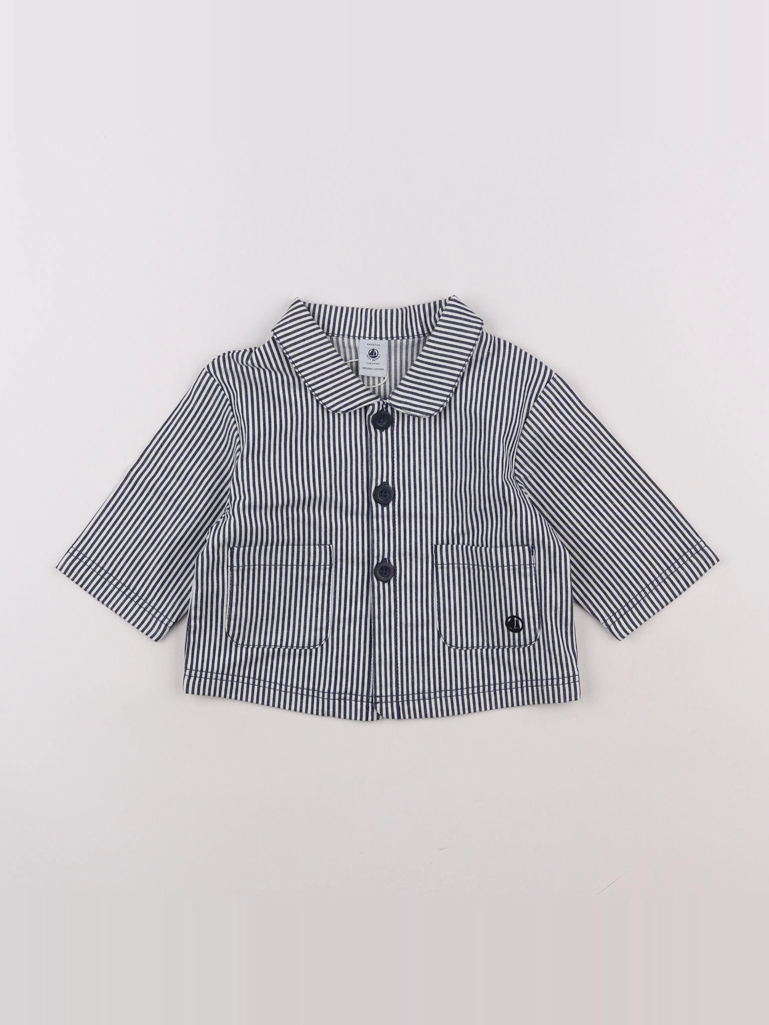 Petit Bateau - veste bleu - 6 mois