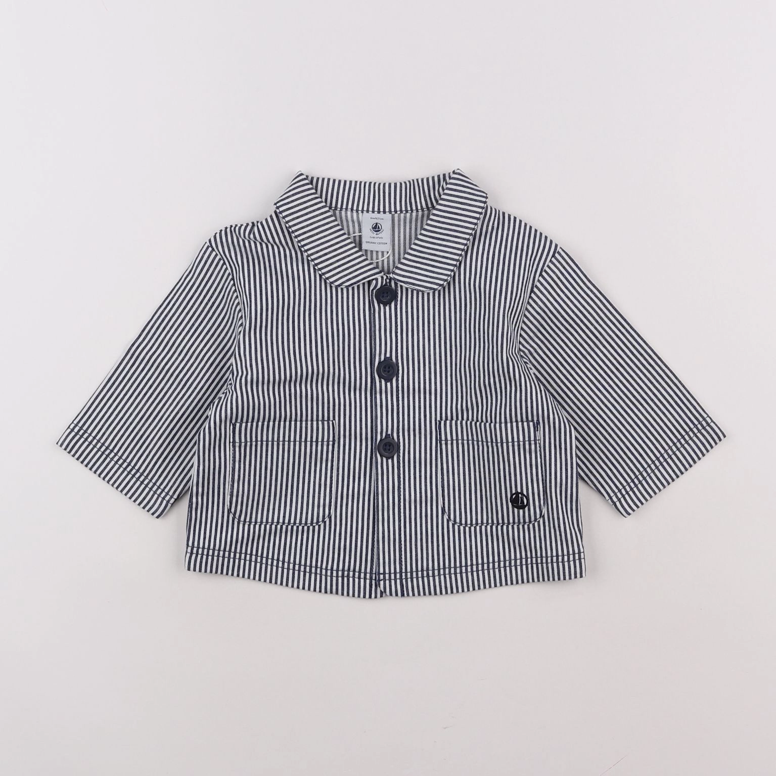 Petit Bateau - veste bleu - 6 mois