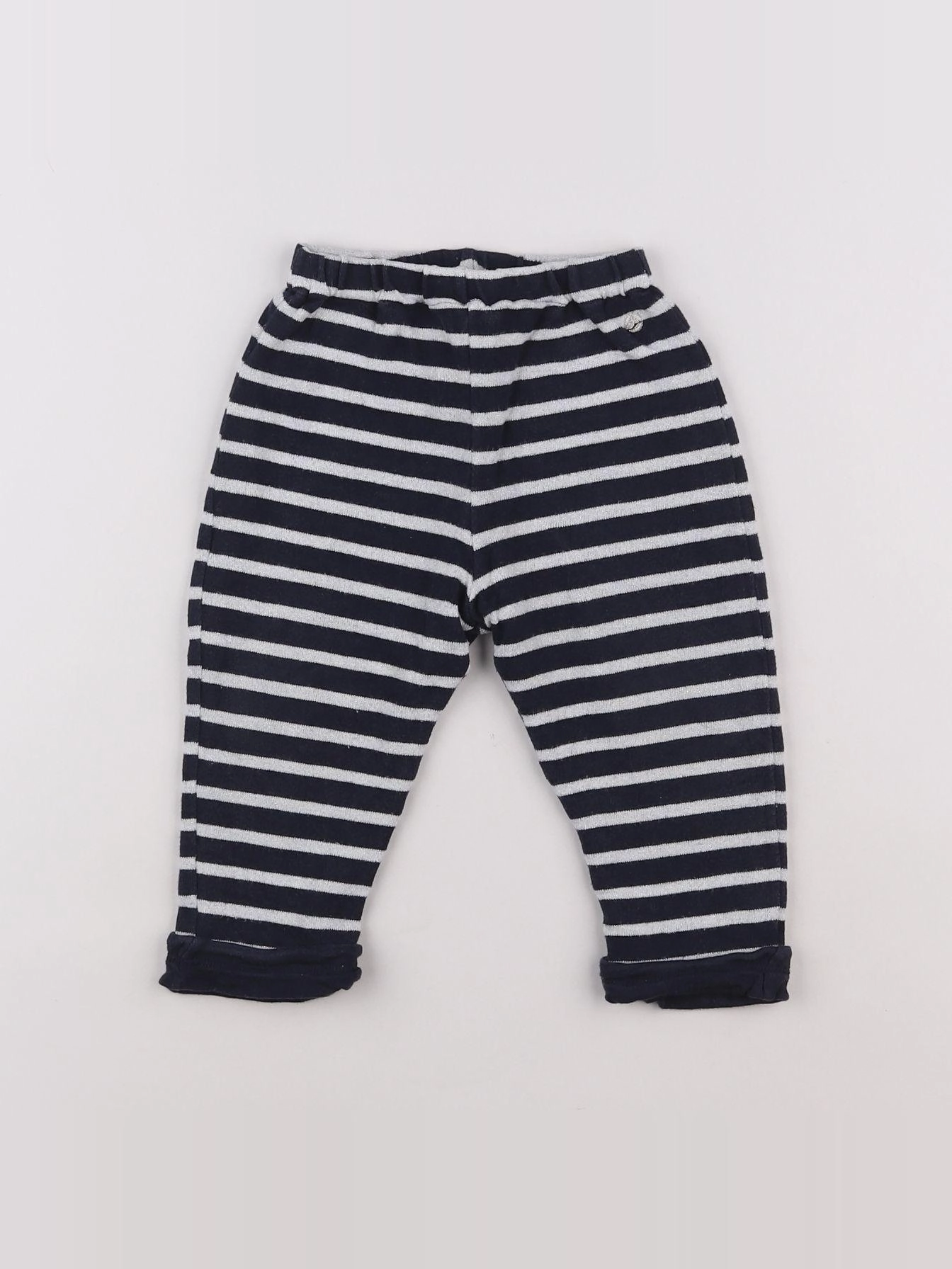 Petit Bateau - jogging bleu, argent - 6 mois