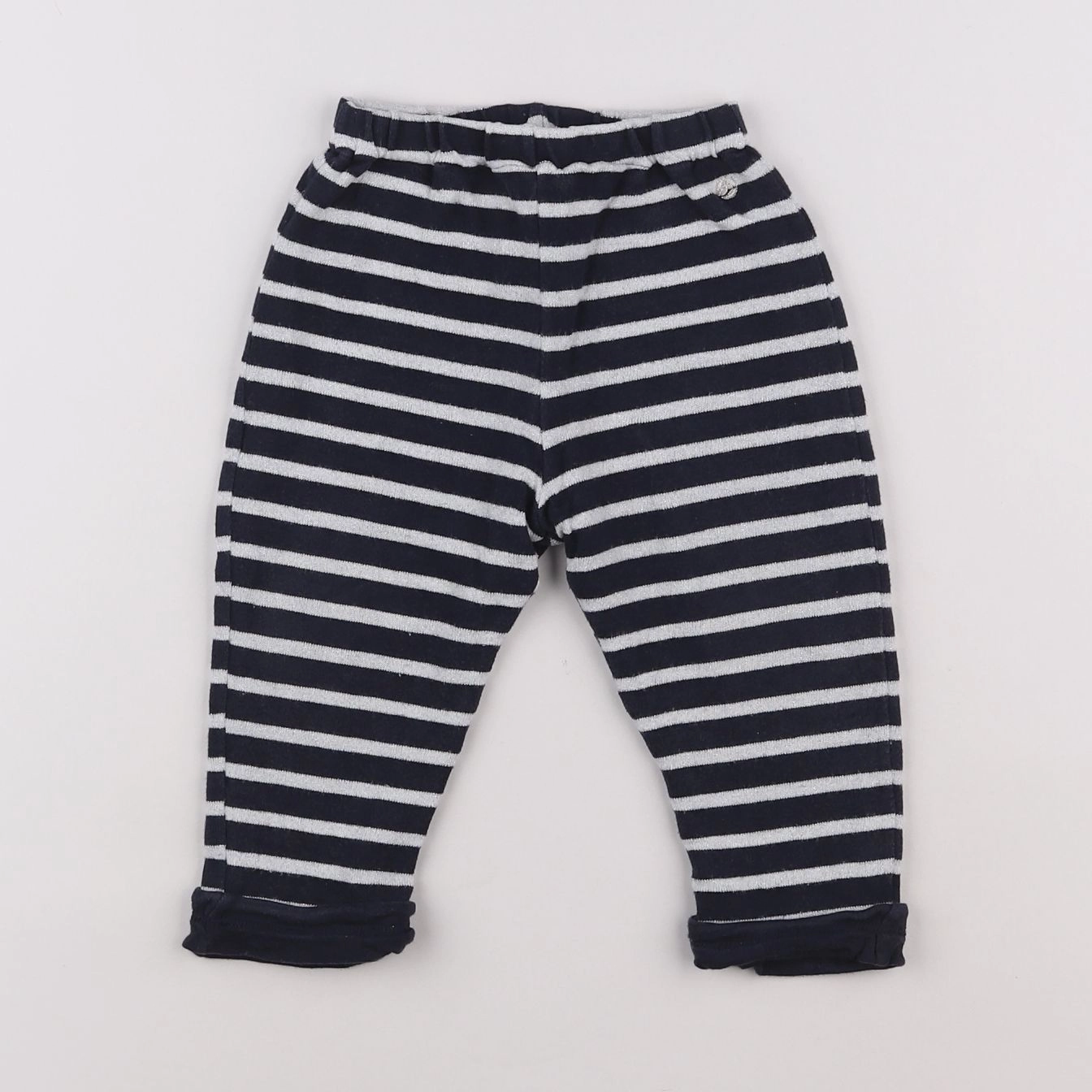 Petit Bateau - jogging bleu, argent - 6 mois