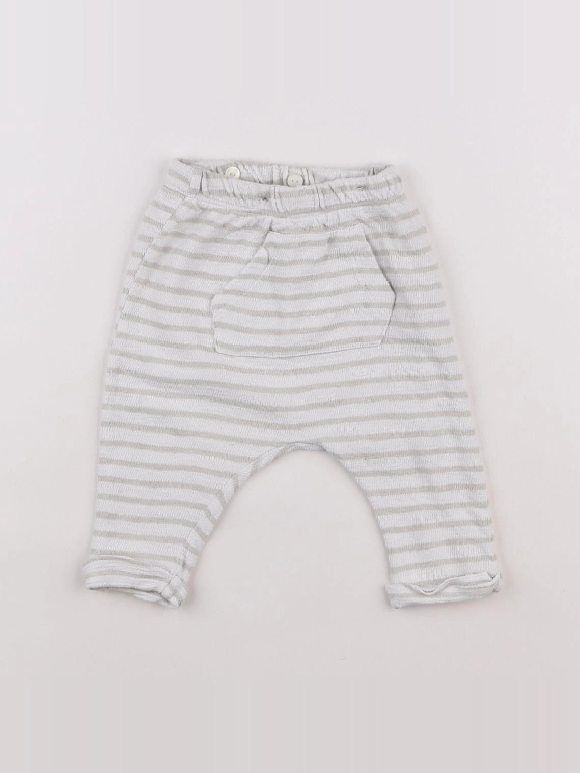 Zara - jogging blanc - 3/6 mois