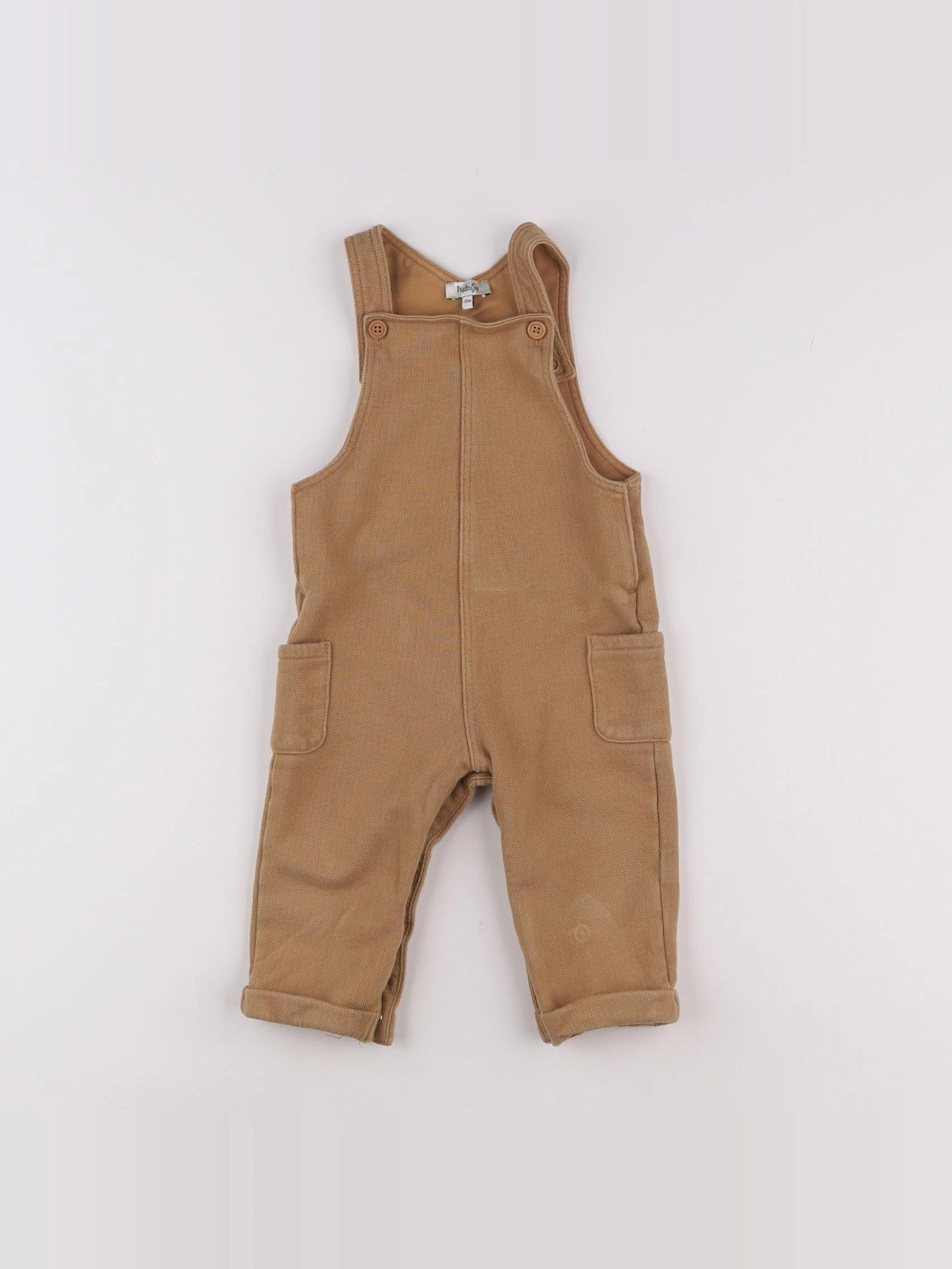Natalys - salopette marron - 12 mois