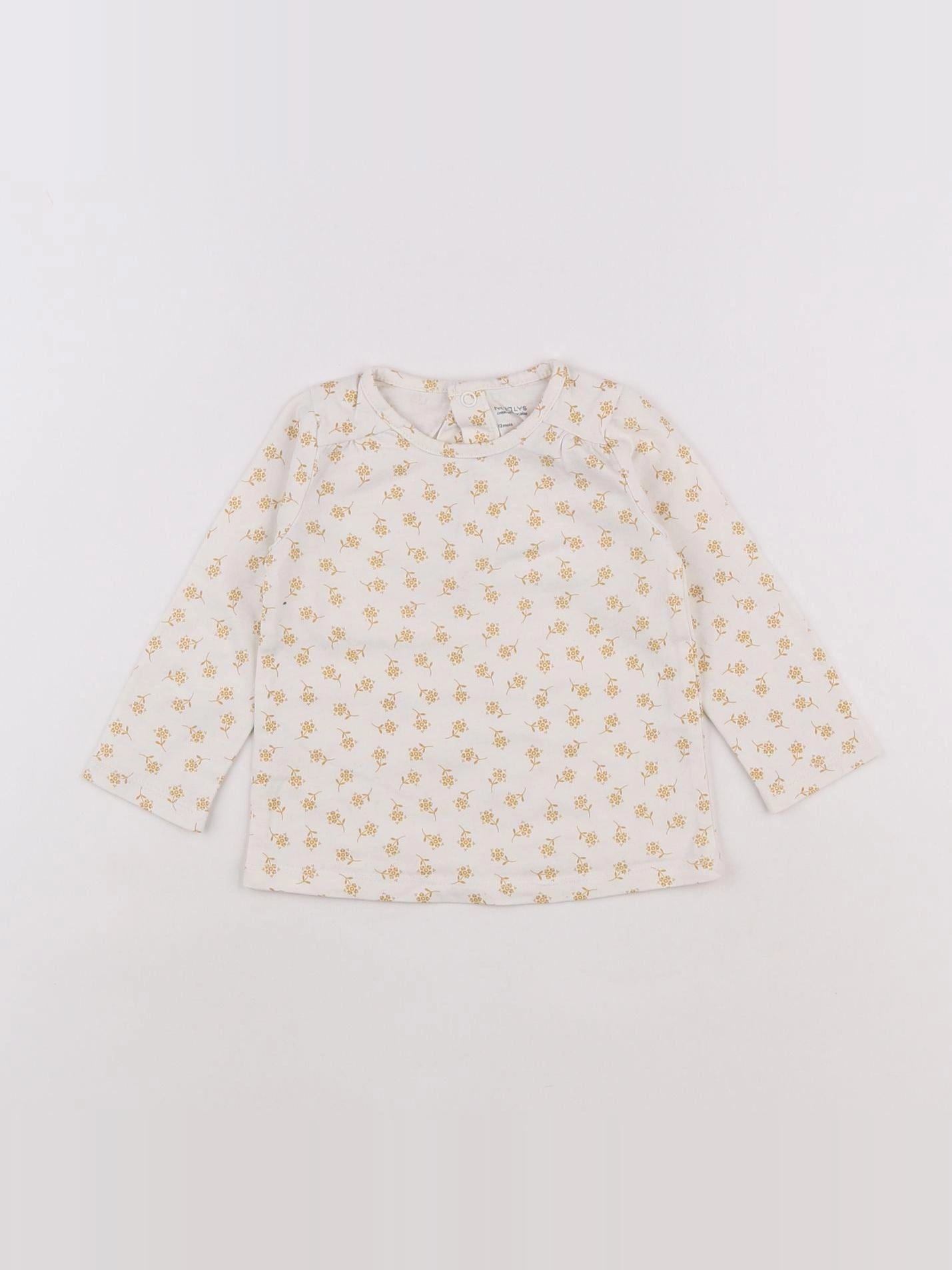 Natalys - tee-shirt jaune - 12 mois