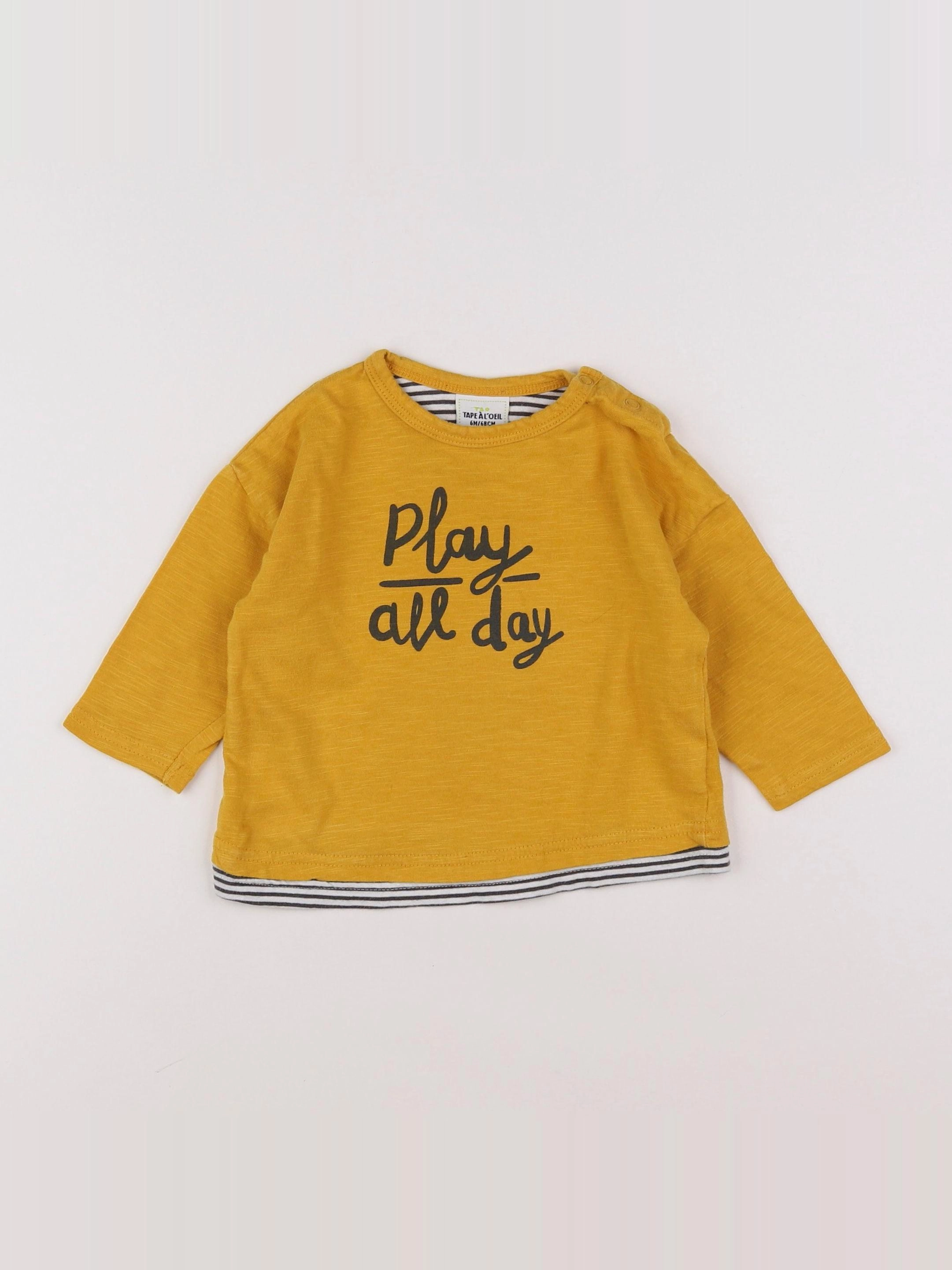Tape à l'oeil - tee-shirt jaune - 6 mois