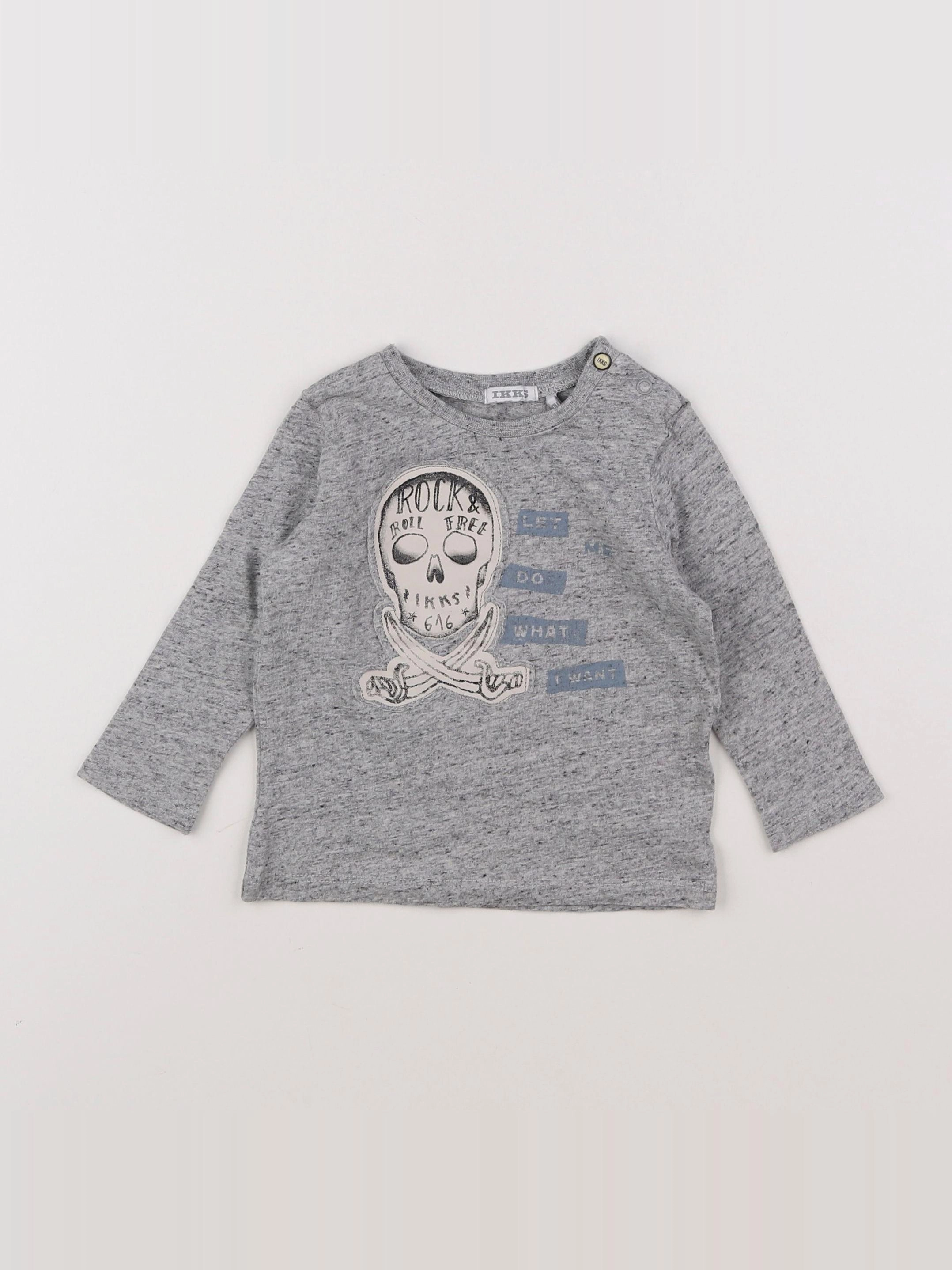 IKKS - tee-shirt gris - 12 mois