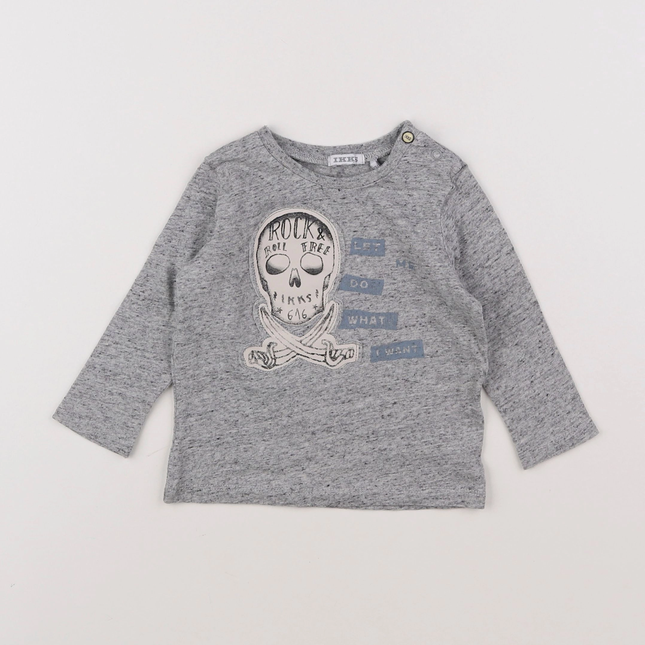 IKKS - tee-shirt gris - 12 mois
