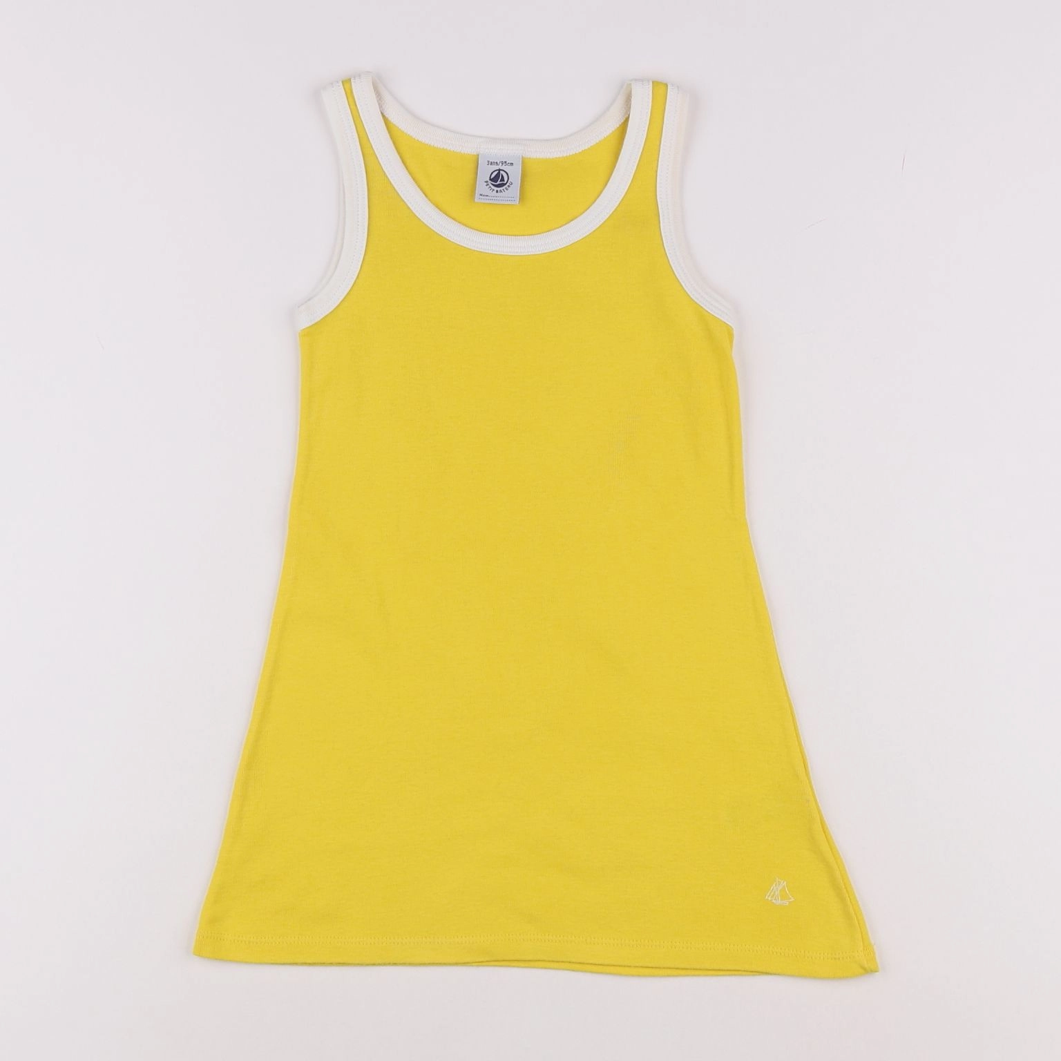 Petit Bateau - chemise de nuit coton jaune - 3 ans