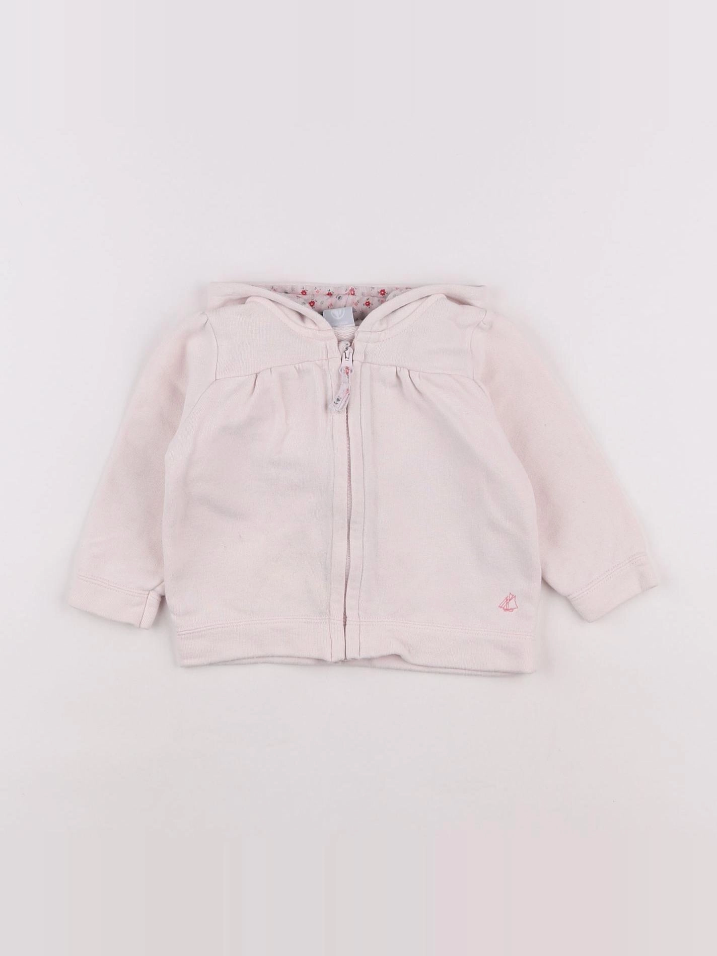 Petit Bateau - sweat rose - 12 mois