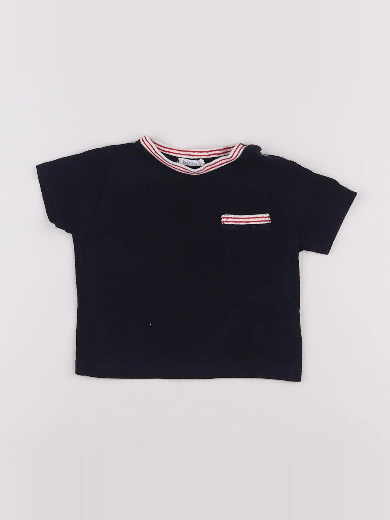 Boutchou - tee-shirt bleu - 12 mois