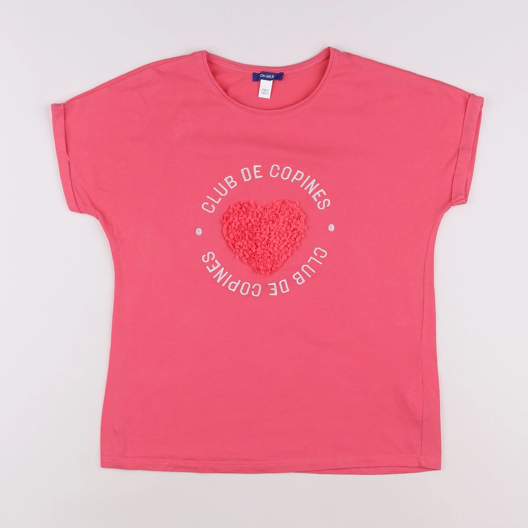 Okaidi - tee-shirt rose - 14 ans