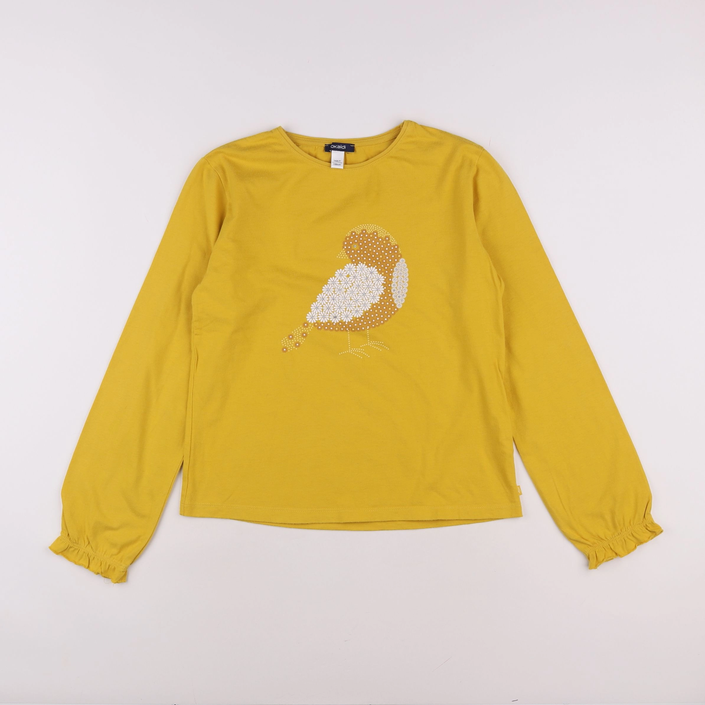 Okaidi - tee-shirt jaune - 14 ans