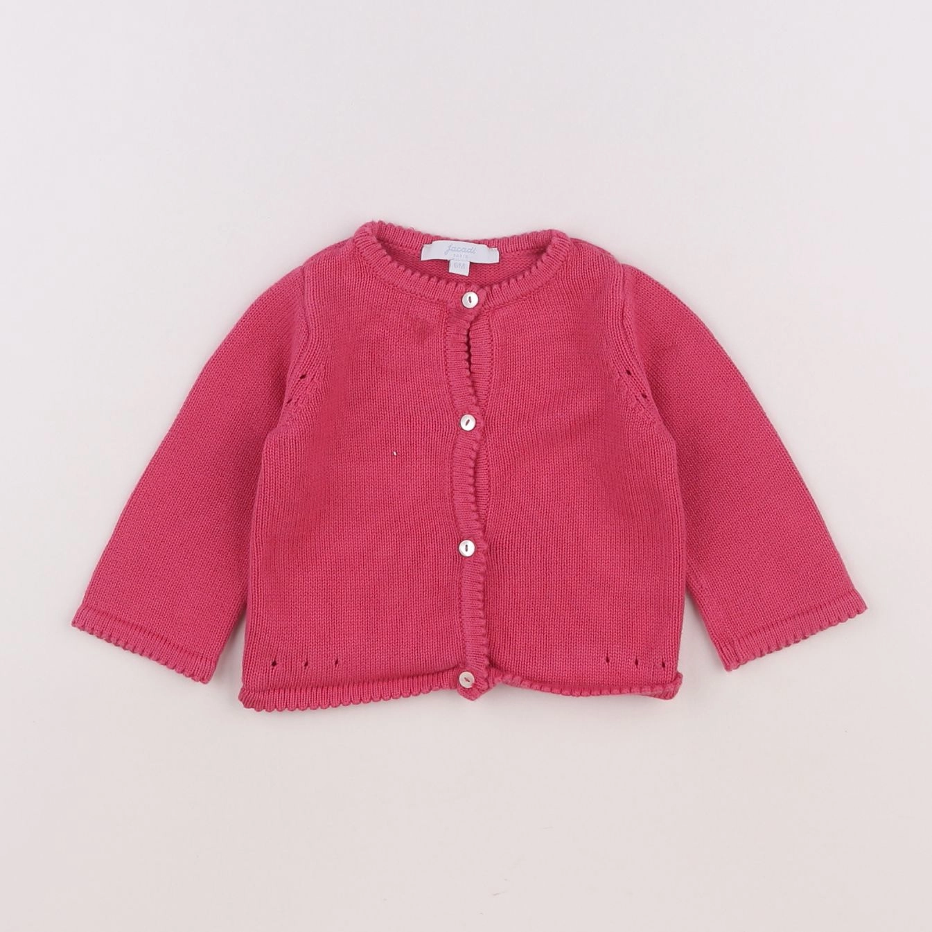 Jacadi - gilet rose - 6 mois